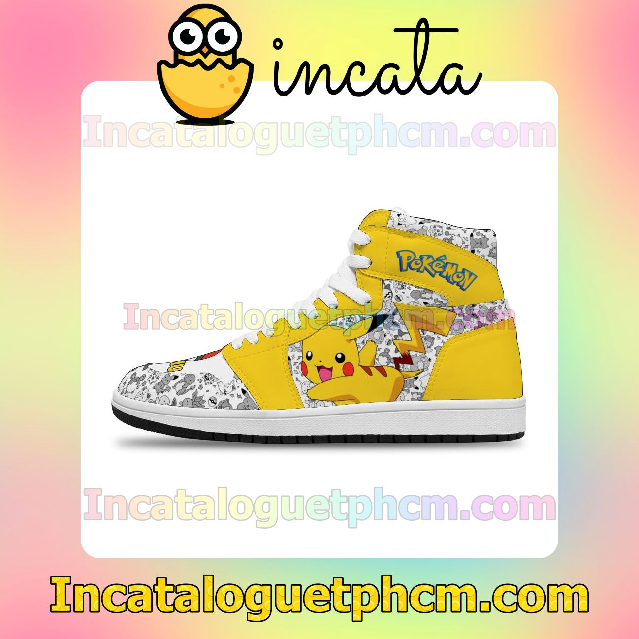 Pokemon Pikachu Air Jordan 1 Inspired Shoes