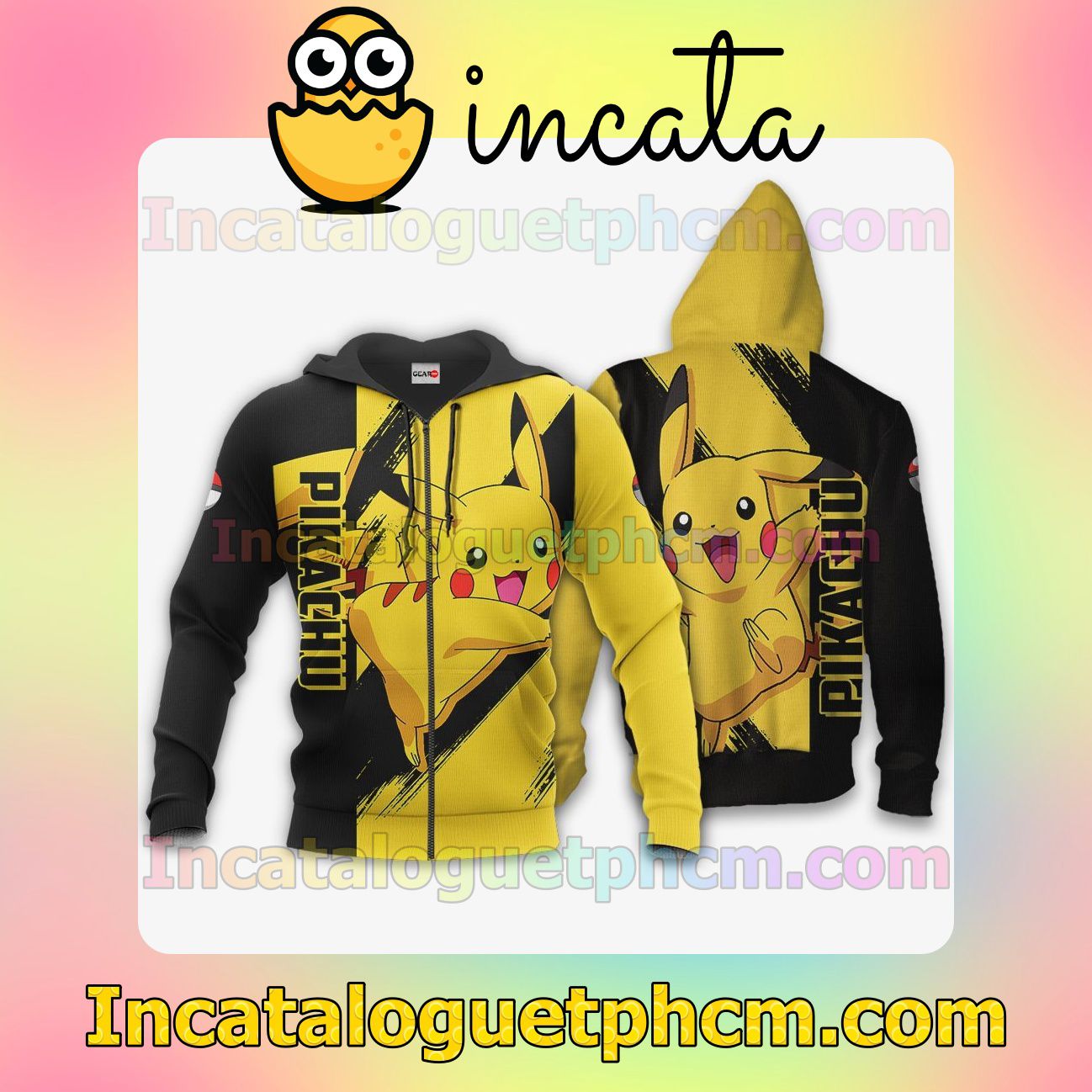 Pokemon Pikachu Anime Clothing Merch Zip Hoodie Jacket Shirts