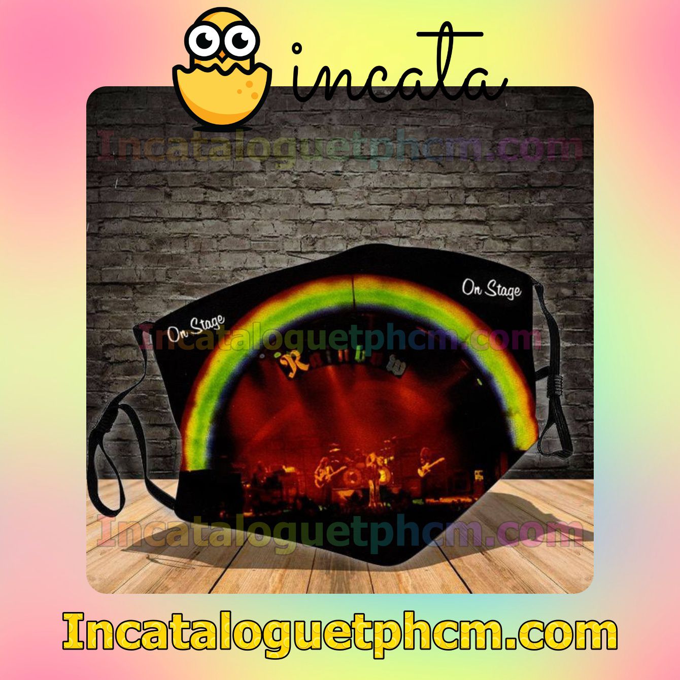 Rainbow On Stage Album Cover Cotton Masks