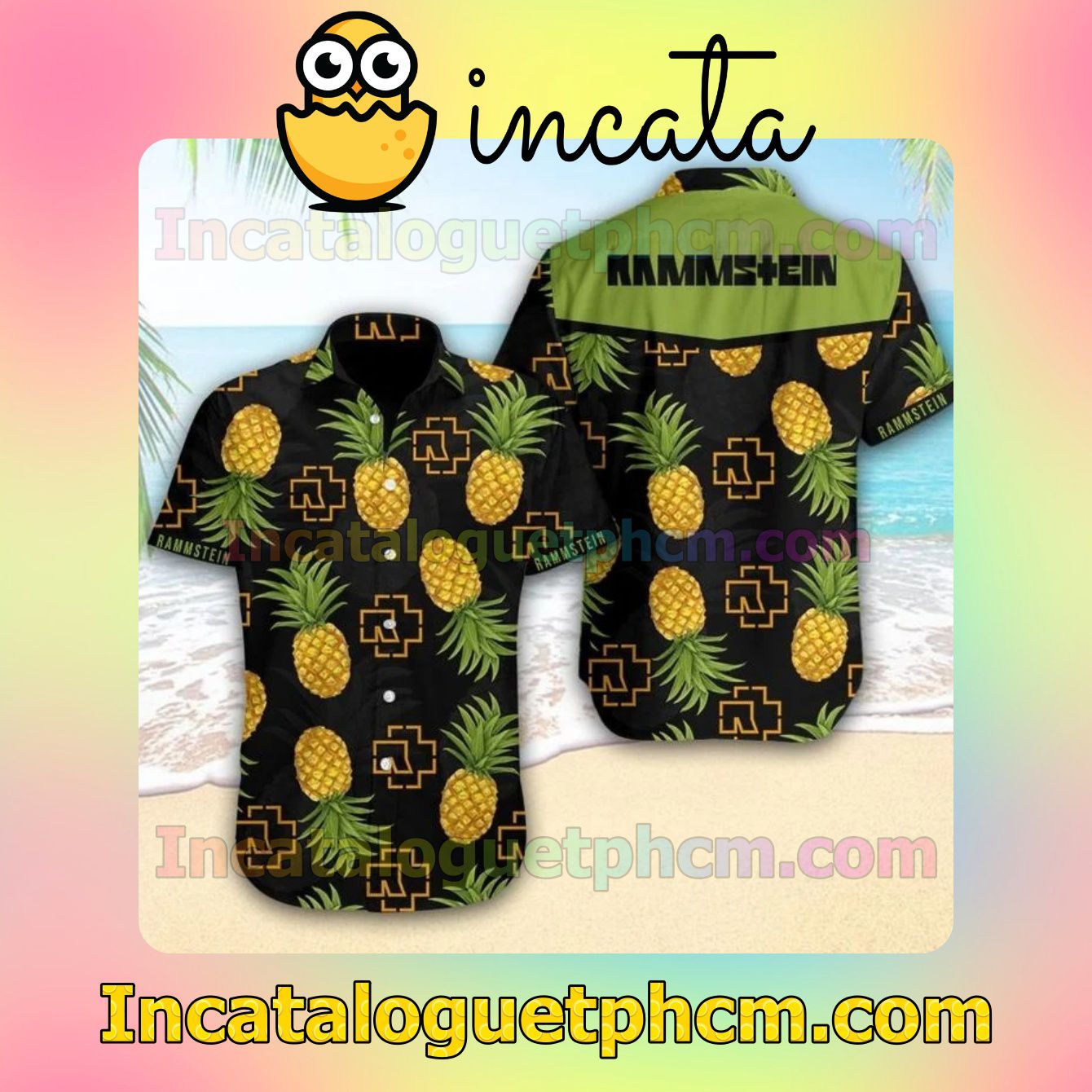 Rammstein Pineapple Black Mens Short Sleeve Shirt