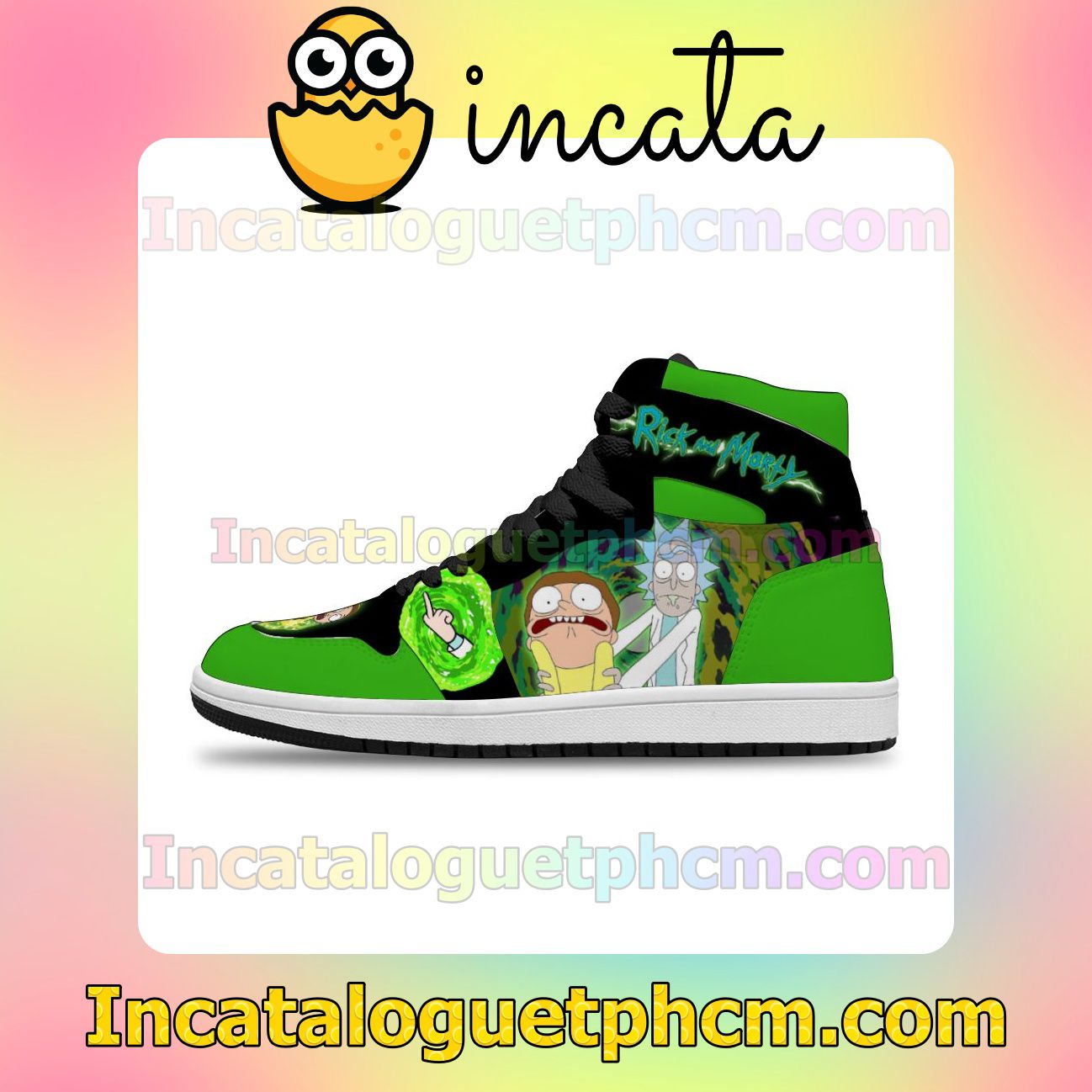 Rick and Morty Air Jordan 1 Inspired Shoes