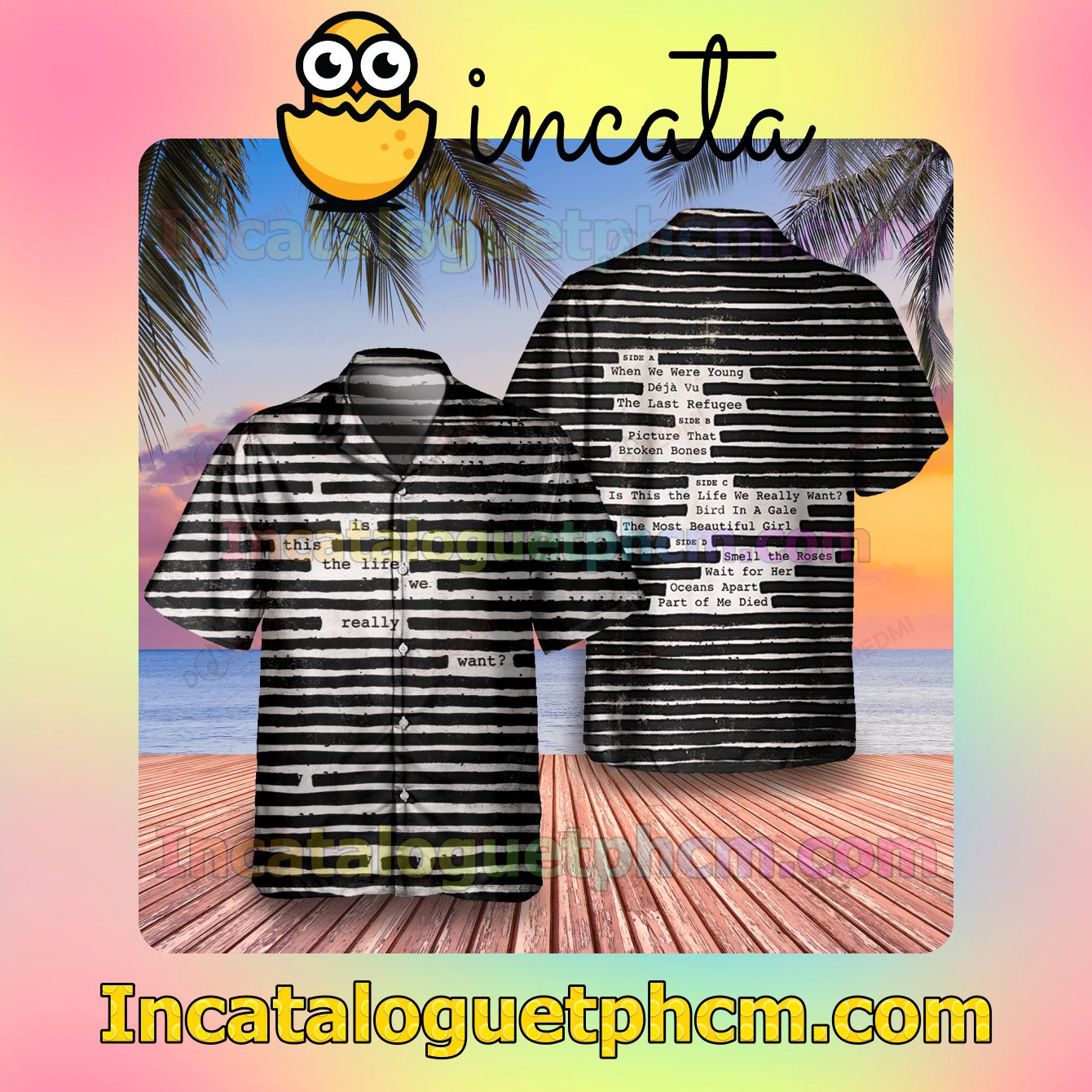 Roger Waters Is This The Life We Really Want Album Cover Men Vacation Shirts