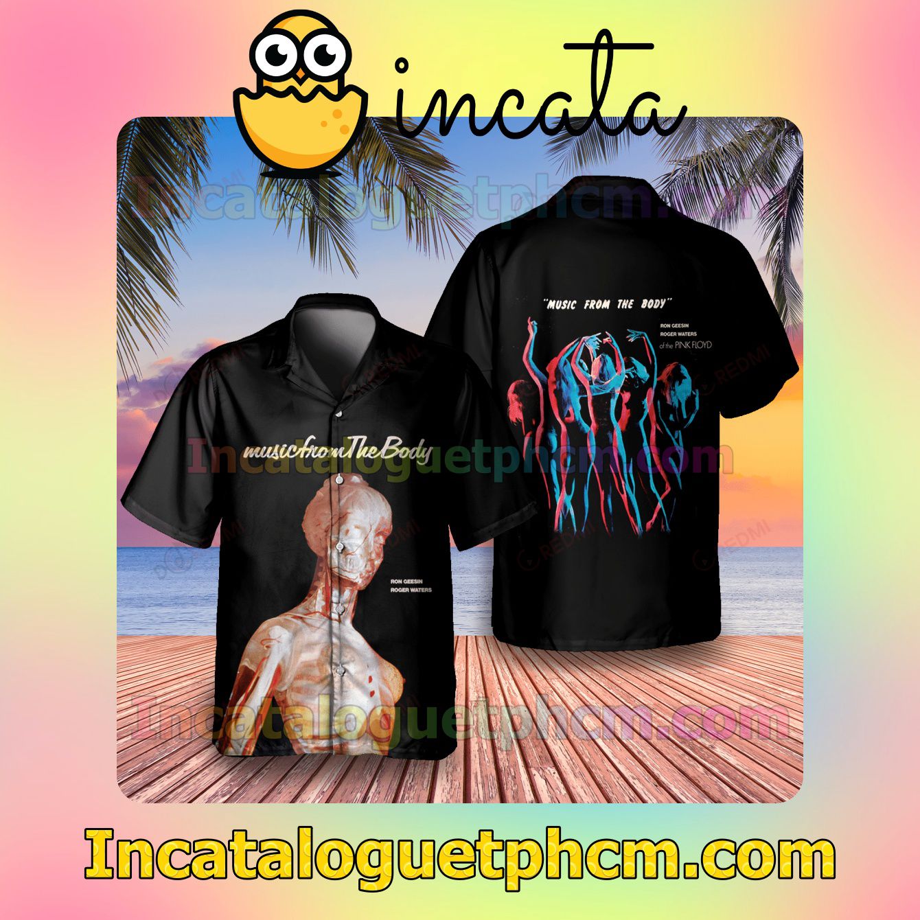 Roger Waters Music From The Body Soundtrack Album Cover Men Vacation Shirts