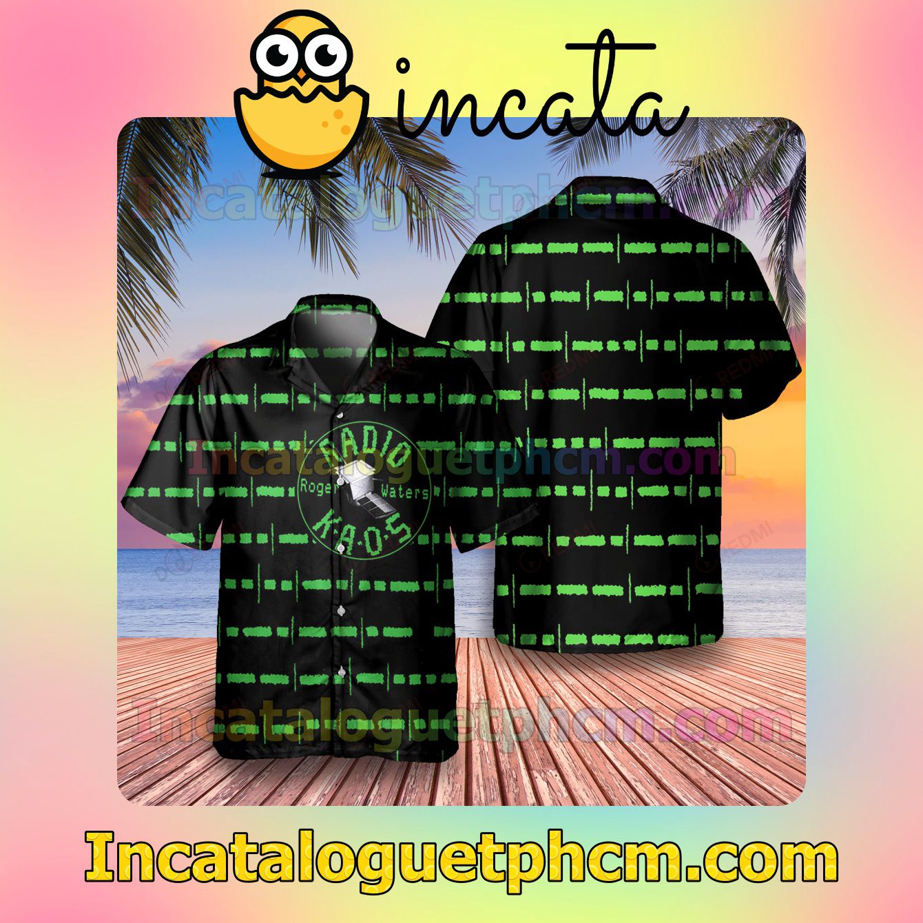 Rogers Waters Radio K.A.O.S. Album Cover Men Vacation Shirts