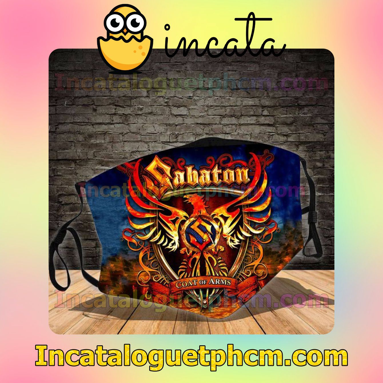 Sabaton Coat Of Arms Album Cover Cotton Masks