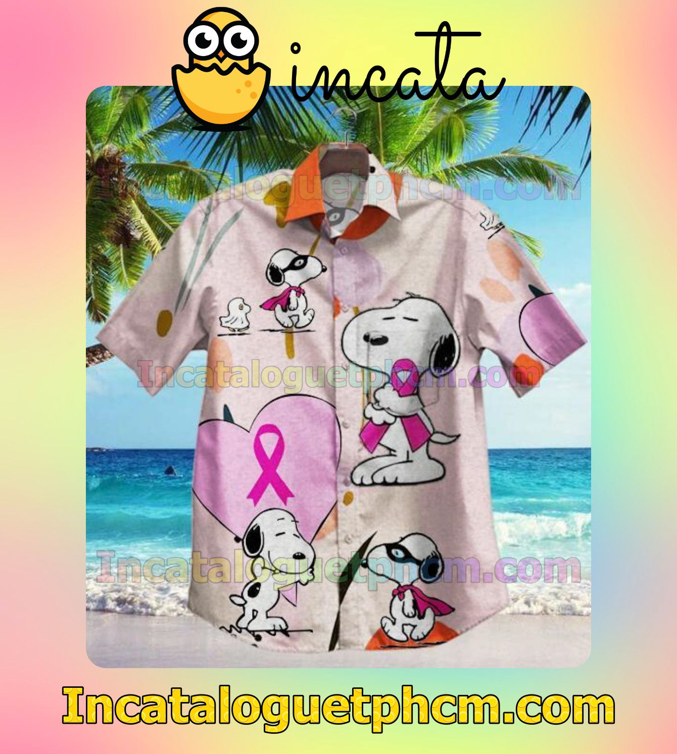 Snoopy And Cancer Campaign Men's Casual Shirts
