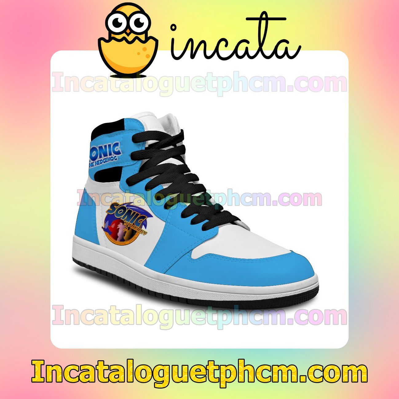 Funny Tee Sonic Synergy Logo by Sonicguru Air Jordan 1 Inspired Shoes