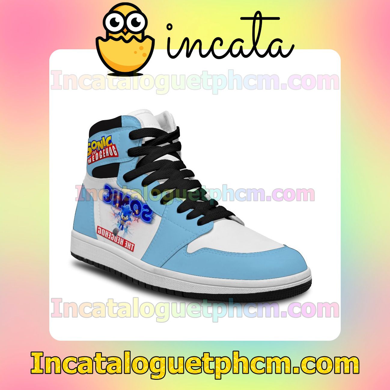 Only For Fan Sonic Synergy the Hedgehog Air Jordan 1 Inspired Shoes