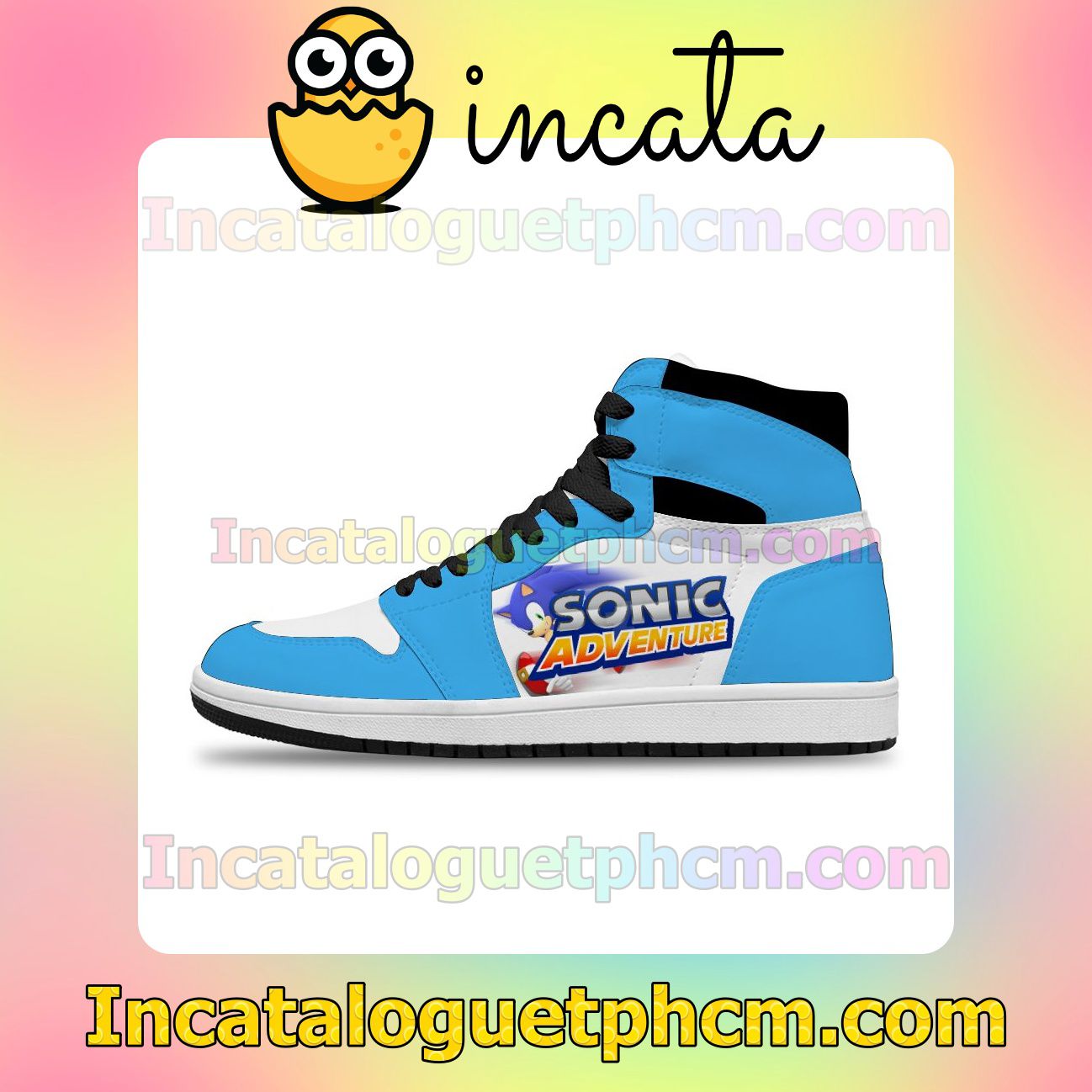 Sonic the hedgehog Air Jordan 1 Inspired Shoes