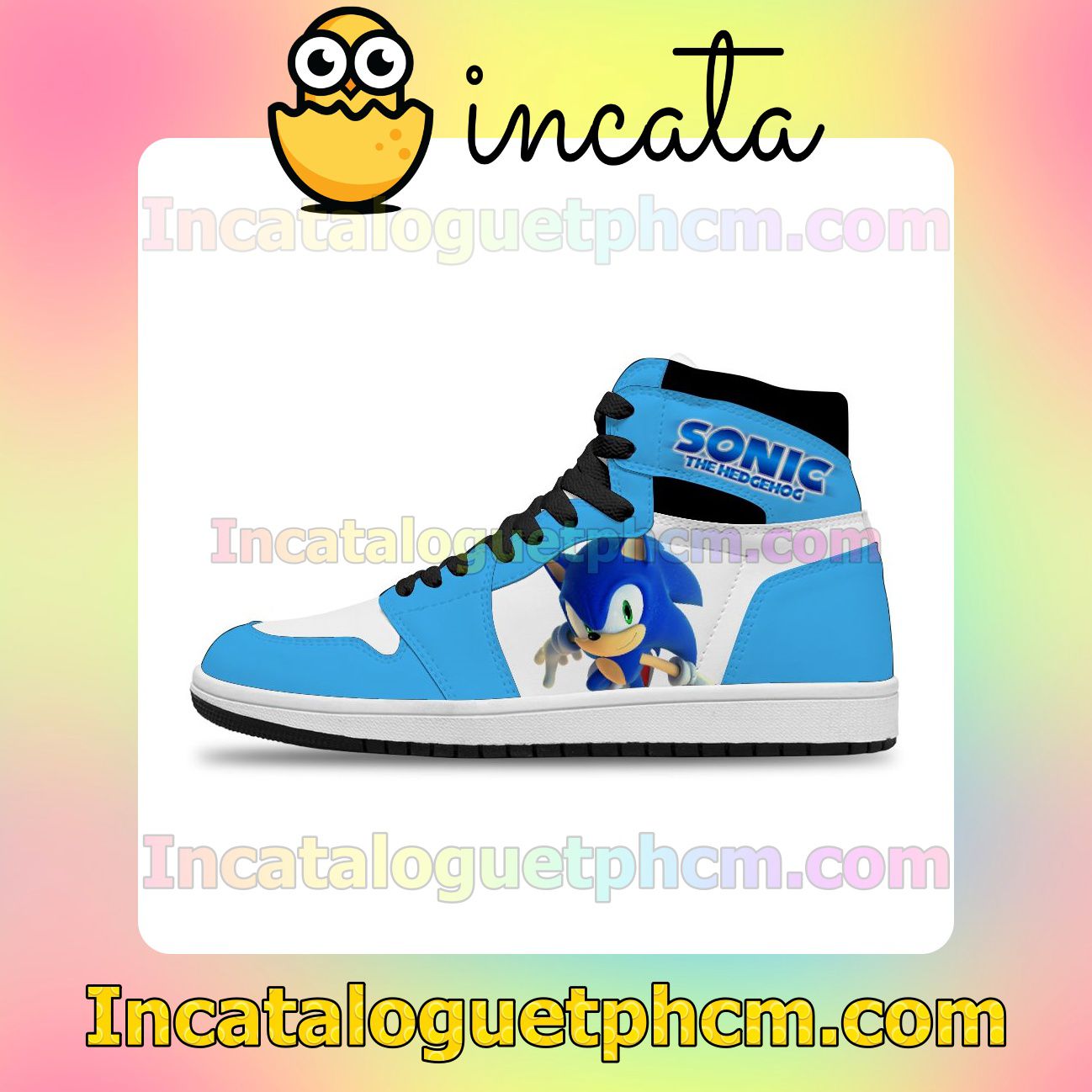 Sonic the hedgehog sonic Air Jordan 1 Inspired Shoes