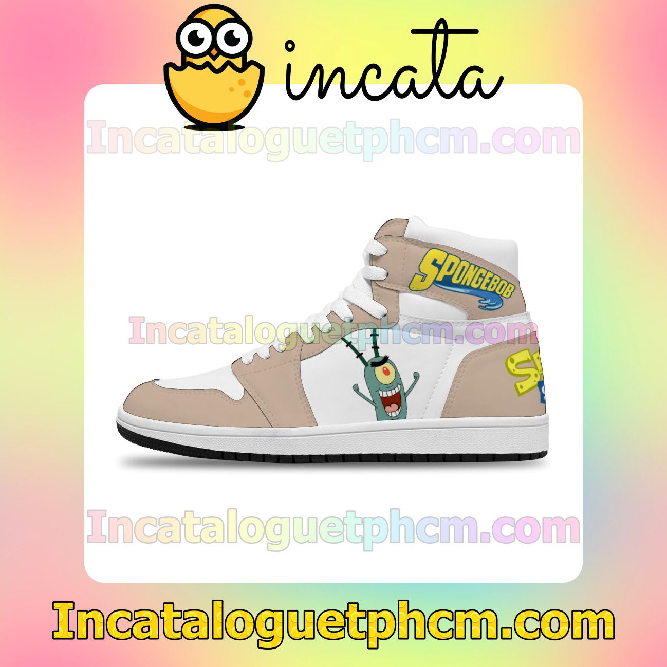 SpongeBob Sheldon James Plankton Jr Air Jordan 1 Inspired Shoes