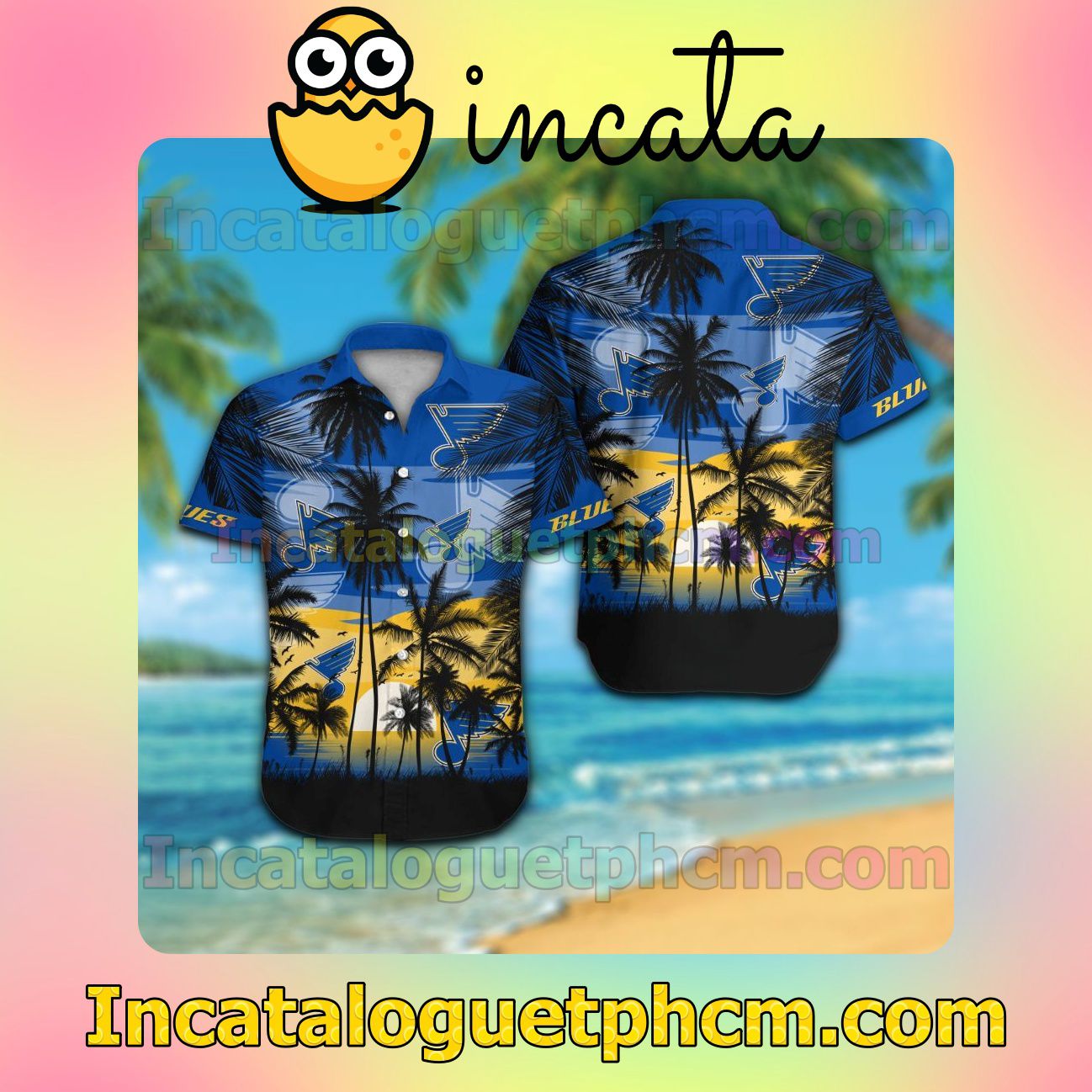 St Louis Blues Beach Vacation Shirt, Swim Shorts