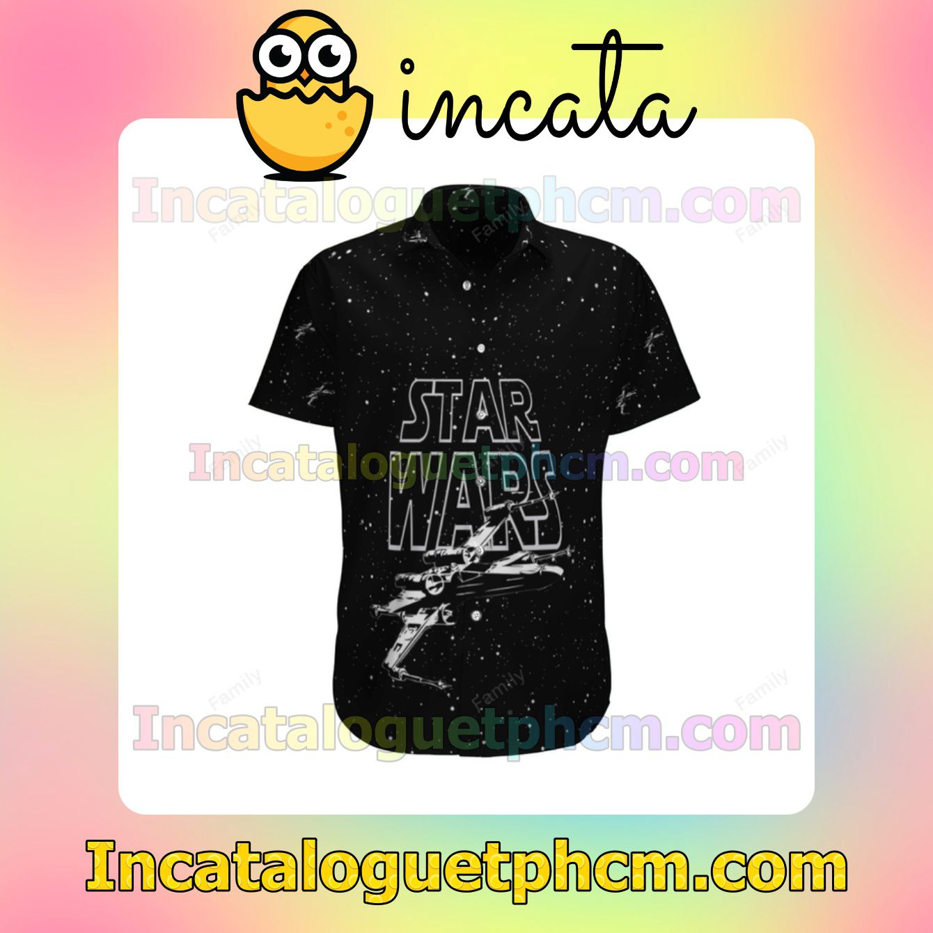 Star Wars X-wing Particles On Black Mens Short Sleeve Shirts