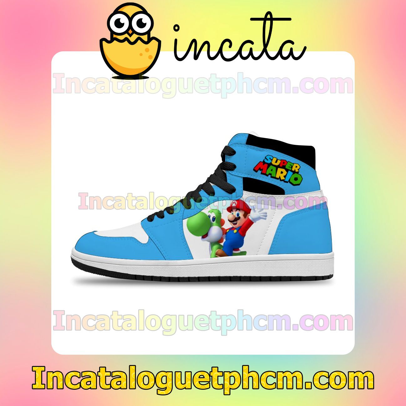 Super Mario Yoshi Air Jordan 1 Inspired Shoes