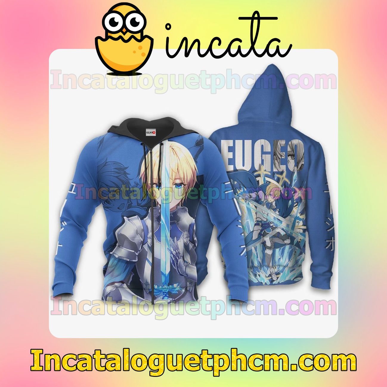 Sword Art Online Eugeo Anime Clothing Merch Zip Hoodie Jacket Shirts