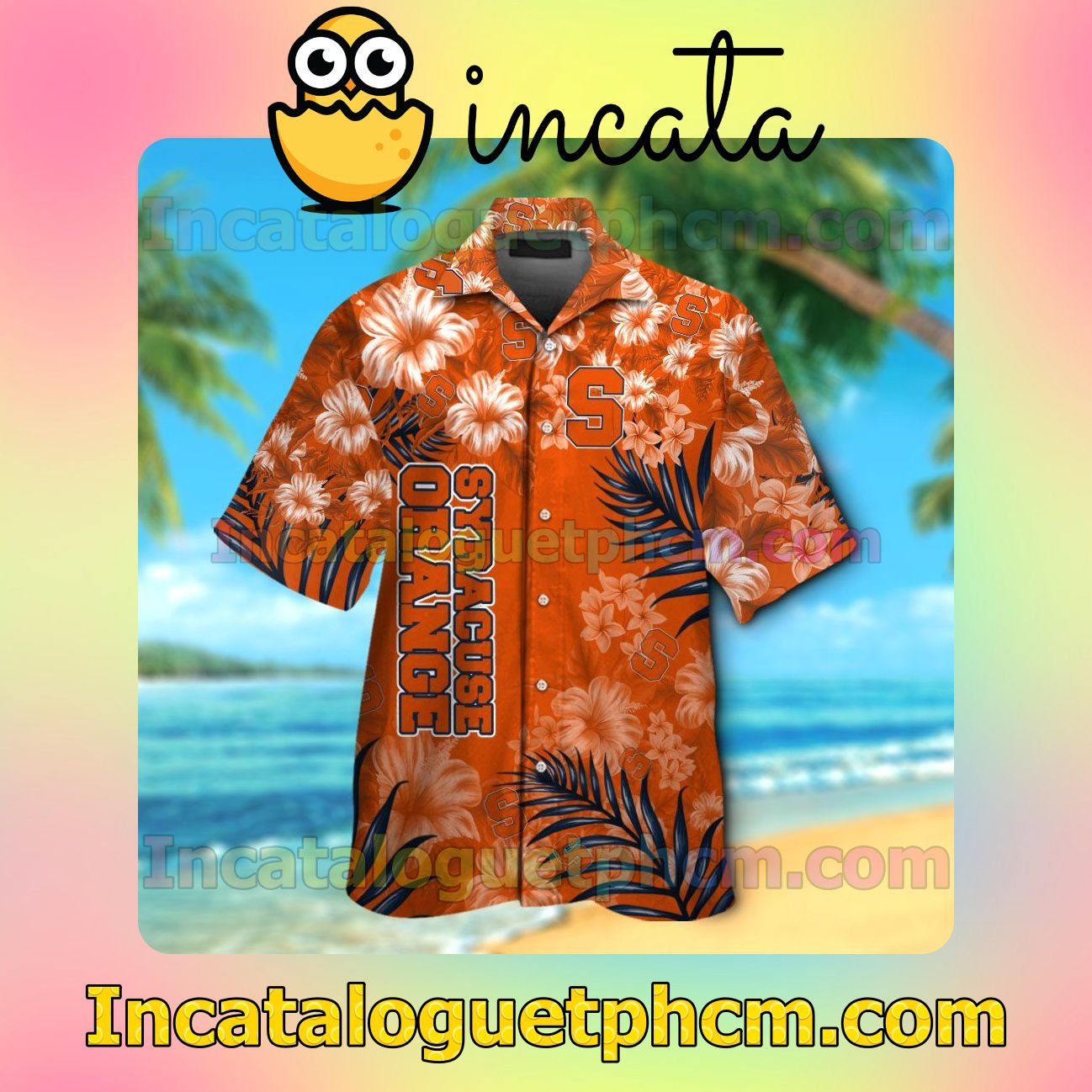 Syracuse Orange Beach Vacation Shirt, Swim Shorts