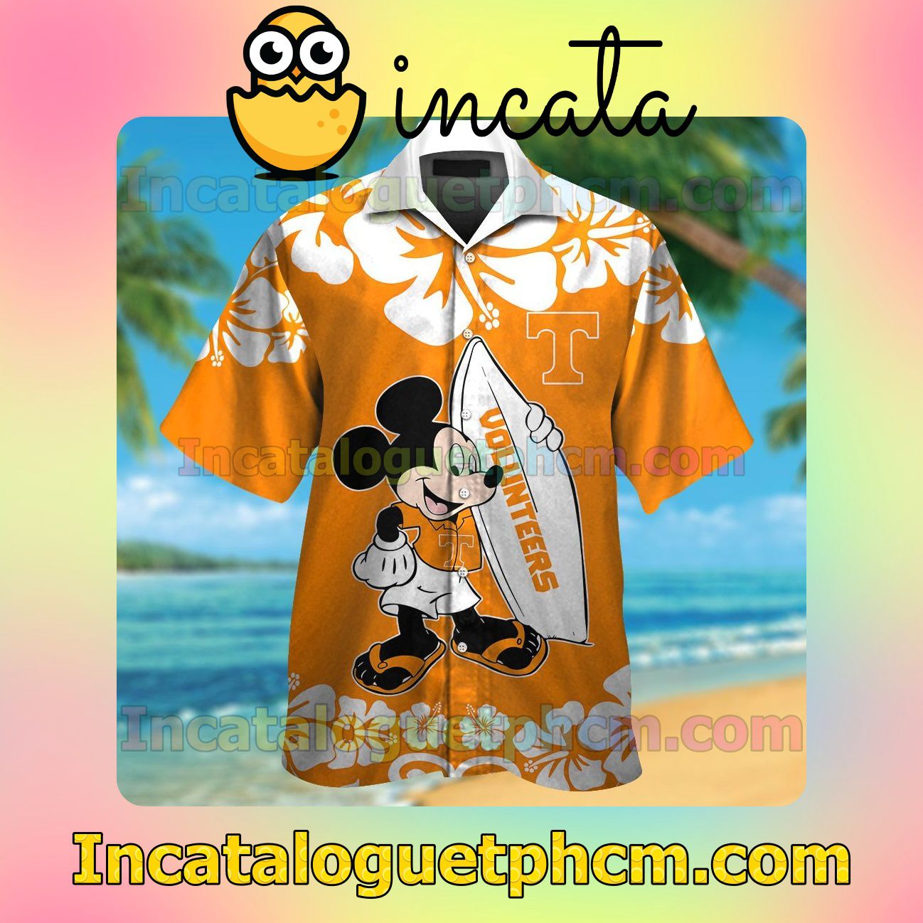 Tennessee Volunteers & Mickey Mouse Beach Vacation Shirt, Swim Shorts