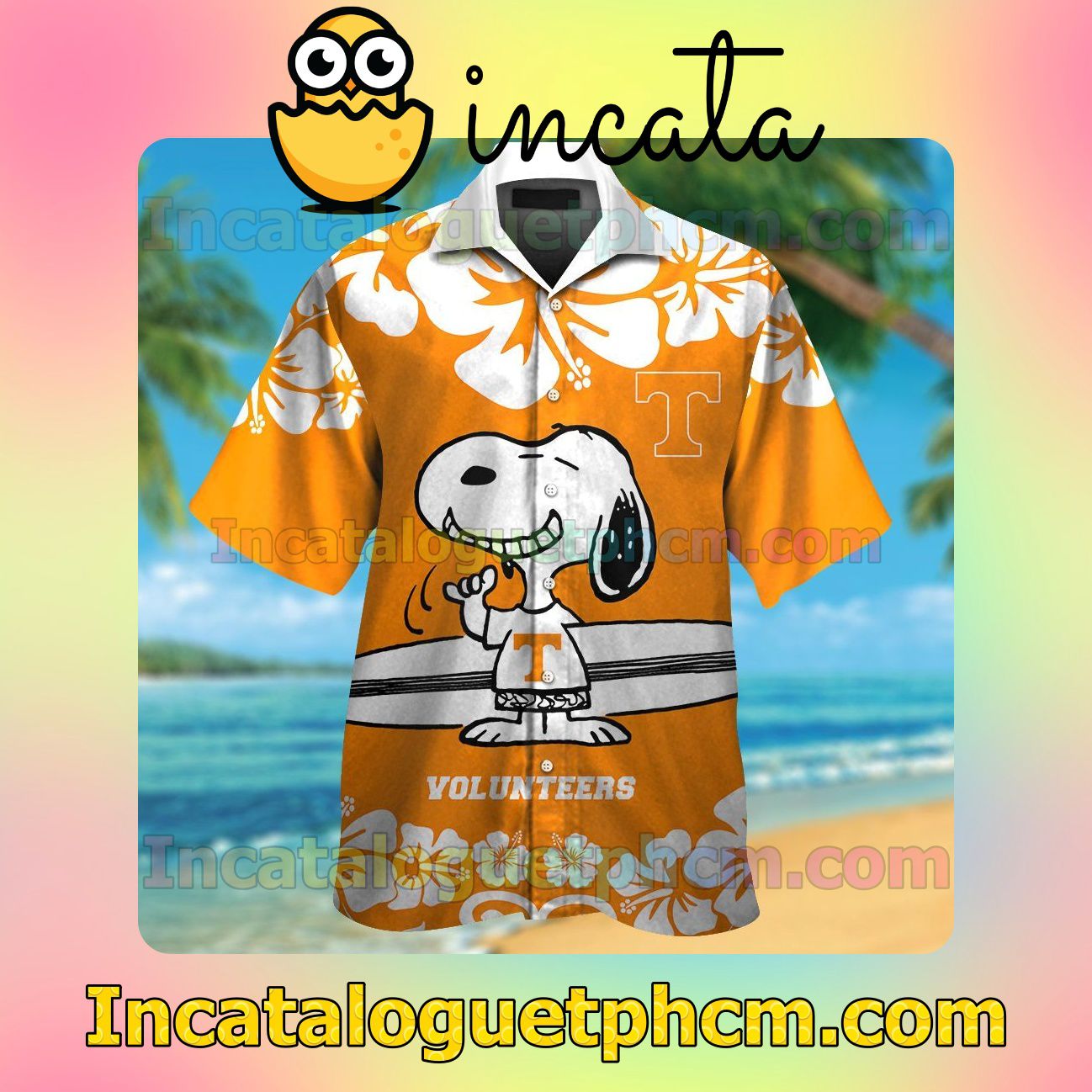 Tennessee Volunteers & Snoopy Beach Vacation Shirt, Swim Shorts