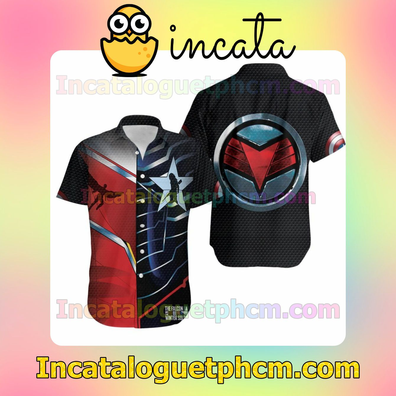 The Falcon And The Winter Soldier Half Costume Style Custom Short Sleeve Shirt