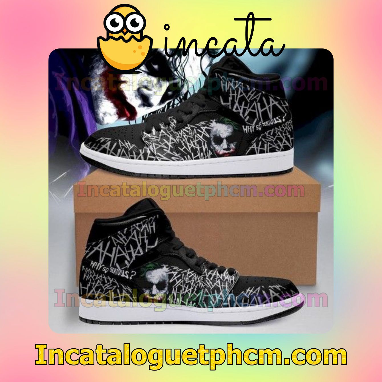 The Joker Haha Jd Gift For Fan Air Jordan 1 Inspired Shoes