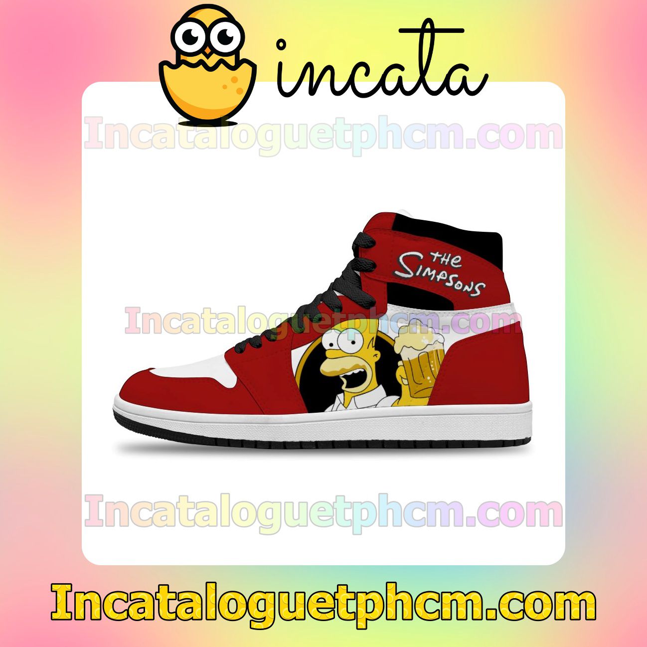 The Simpsons Bebendo Air Jordan 1 Inspired Shoes