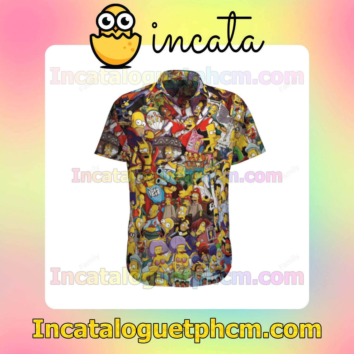 The Simpsons Character Mens Short Sleeve Shirts