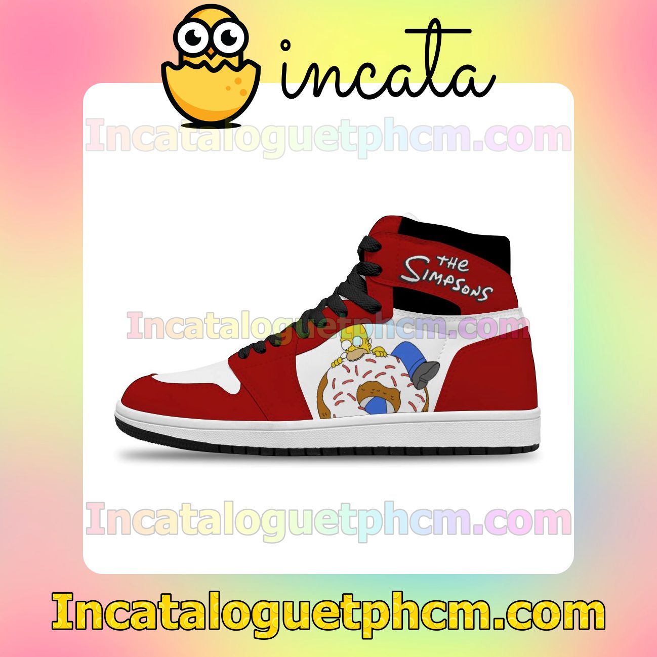 The Simpsons Donut Air Jordan 1 Inspired Shoes