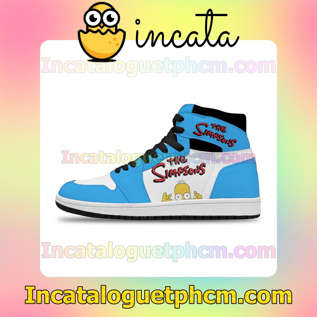 The Simpsons Logo Air Jordan 1 Inspired Shoes