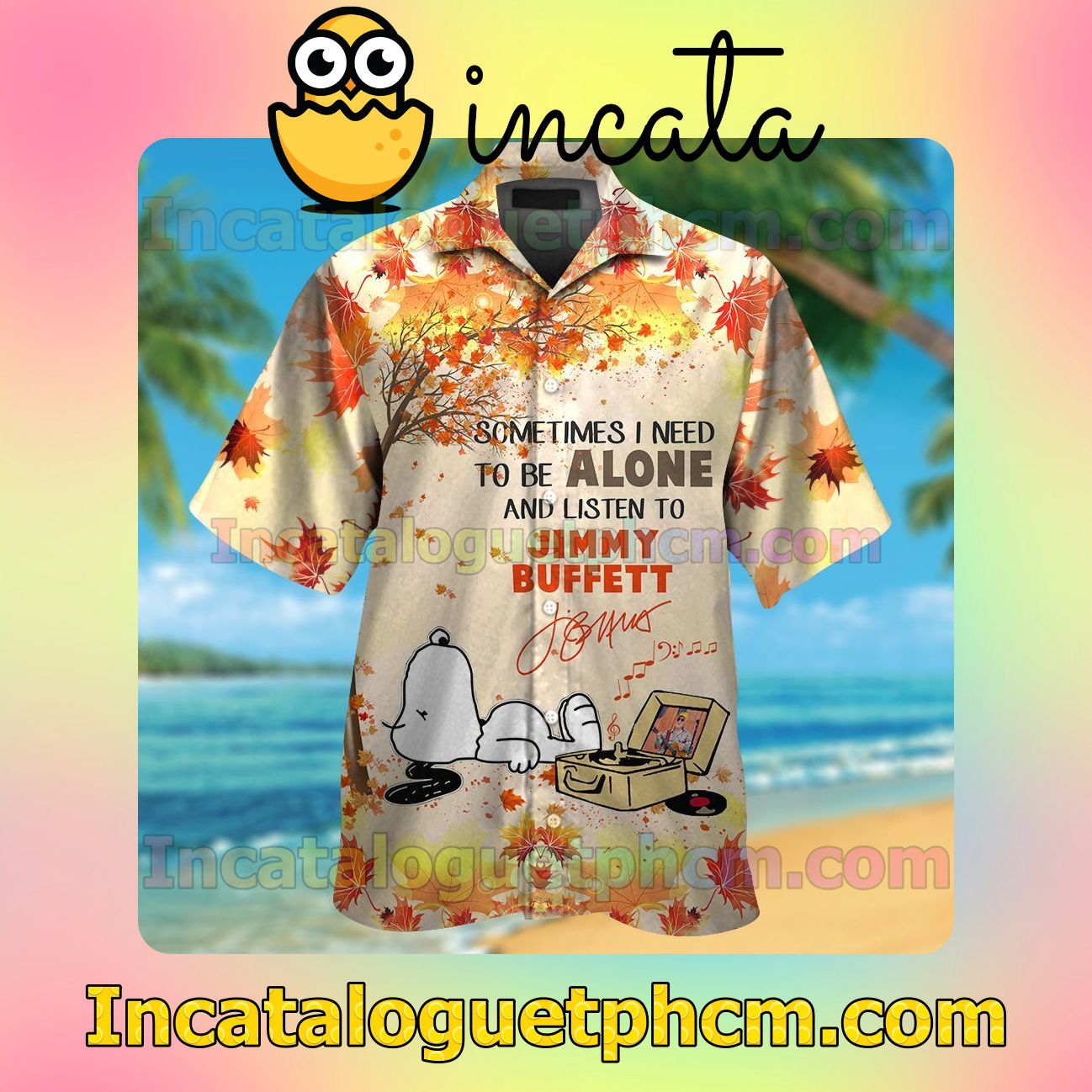 To Be Alone And Listen To Jimmy Buffett Beach Vacation Shirt, Swim Shorts