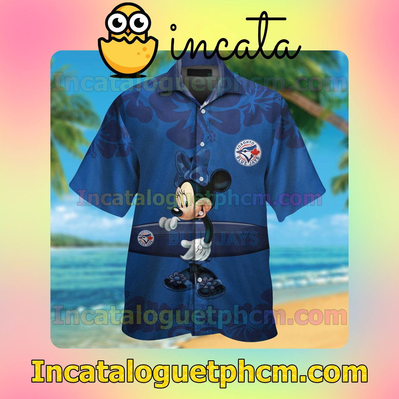 Toronto Blue Jays Minnie Mouse Beach Vacation Shirt, Swim Shorts