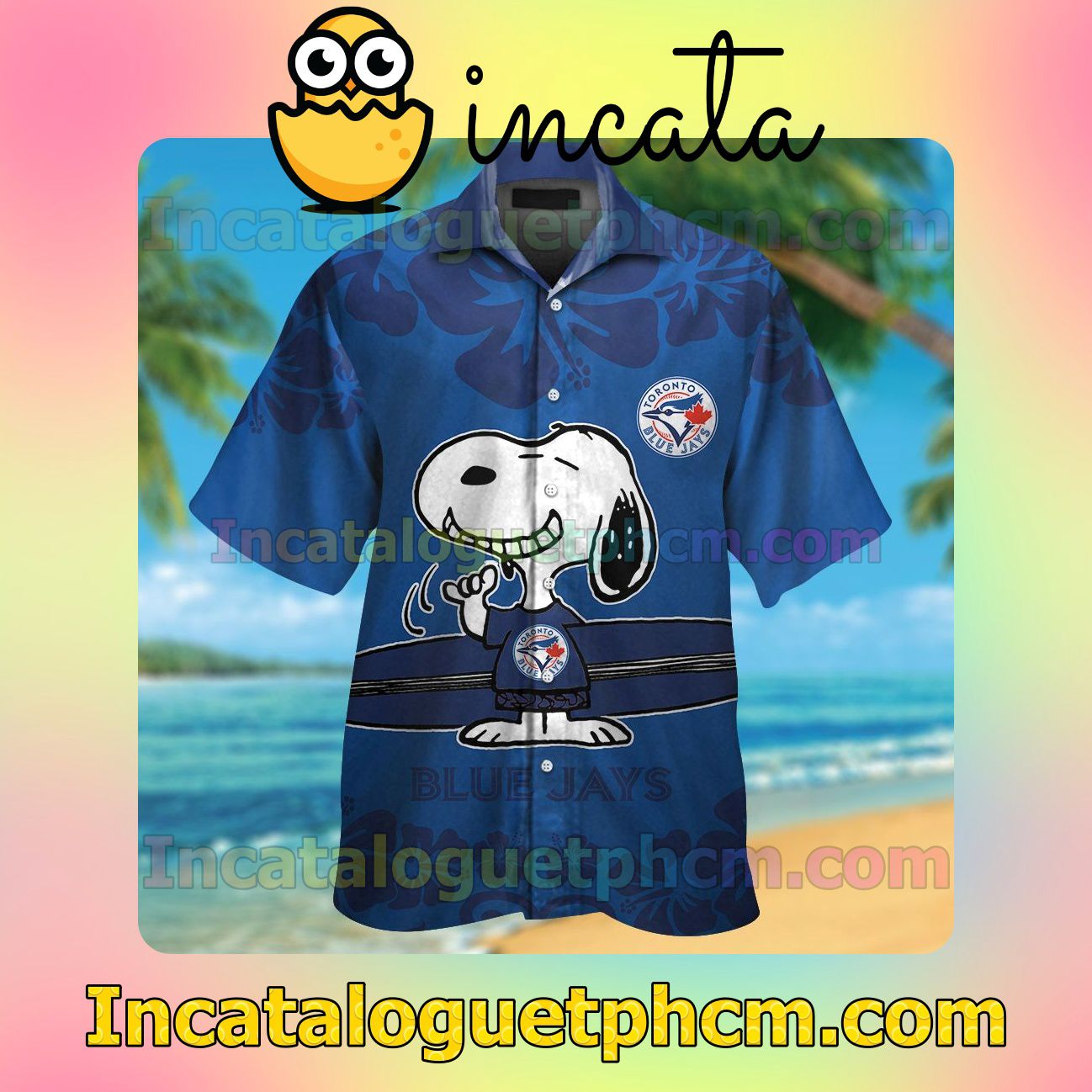 Toronto Blue Jays Snoopy Beach Vacation Shirt, Swim Shorts