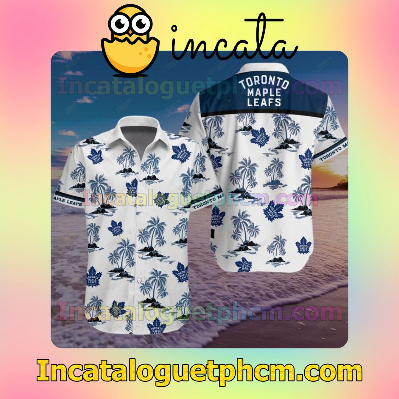 Toronto Maple Leafs Palm Tree Island Fashion Custom Short Sleeve Shirt