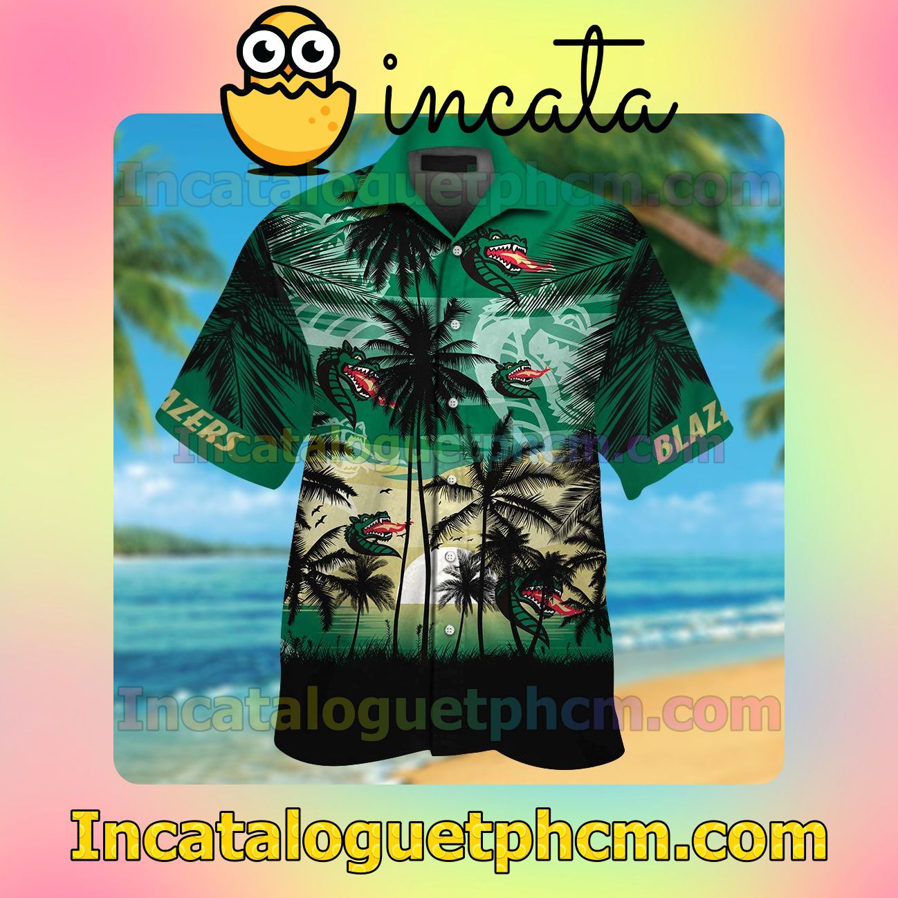 UAB Blazers Beach Vacation Shirt, Swim Shorts