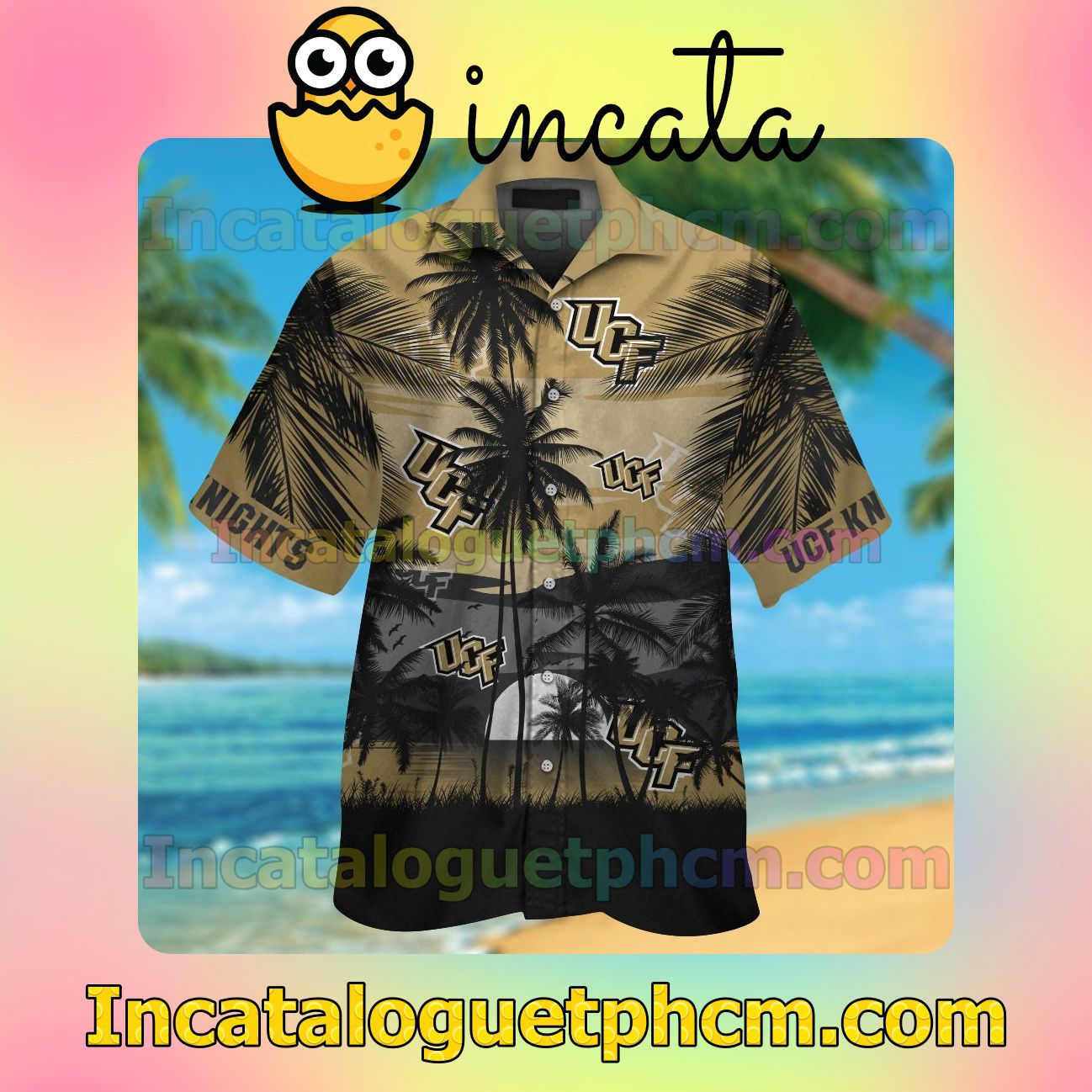 UCF Knights Beach Vacation Shirt, Swim Shorts
