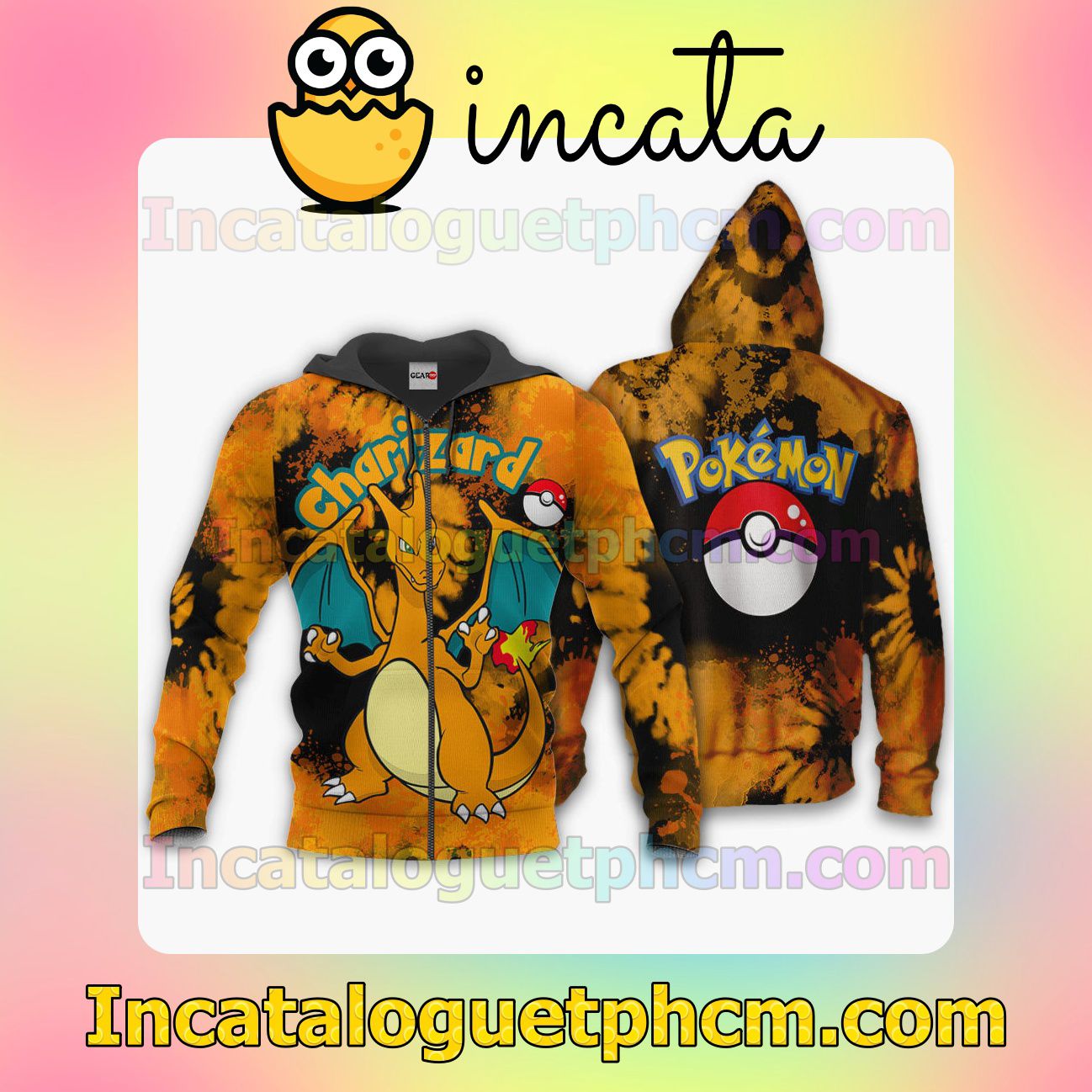Umbreon Pokemon Anime Tie Dye Style Clothing Merch Zip Hoodie Jacket Shirts