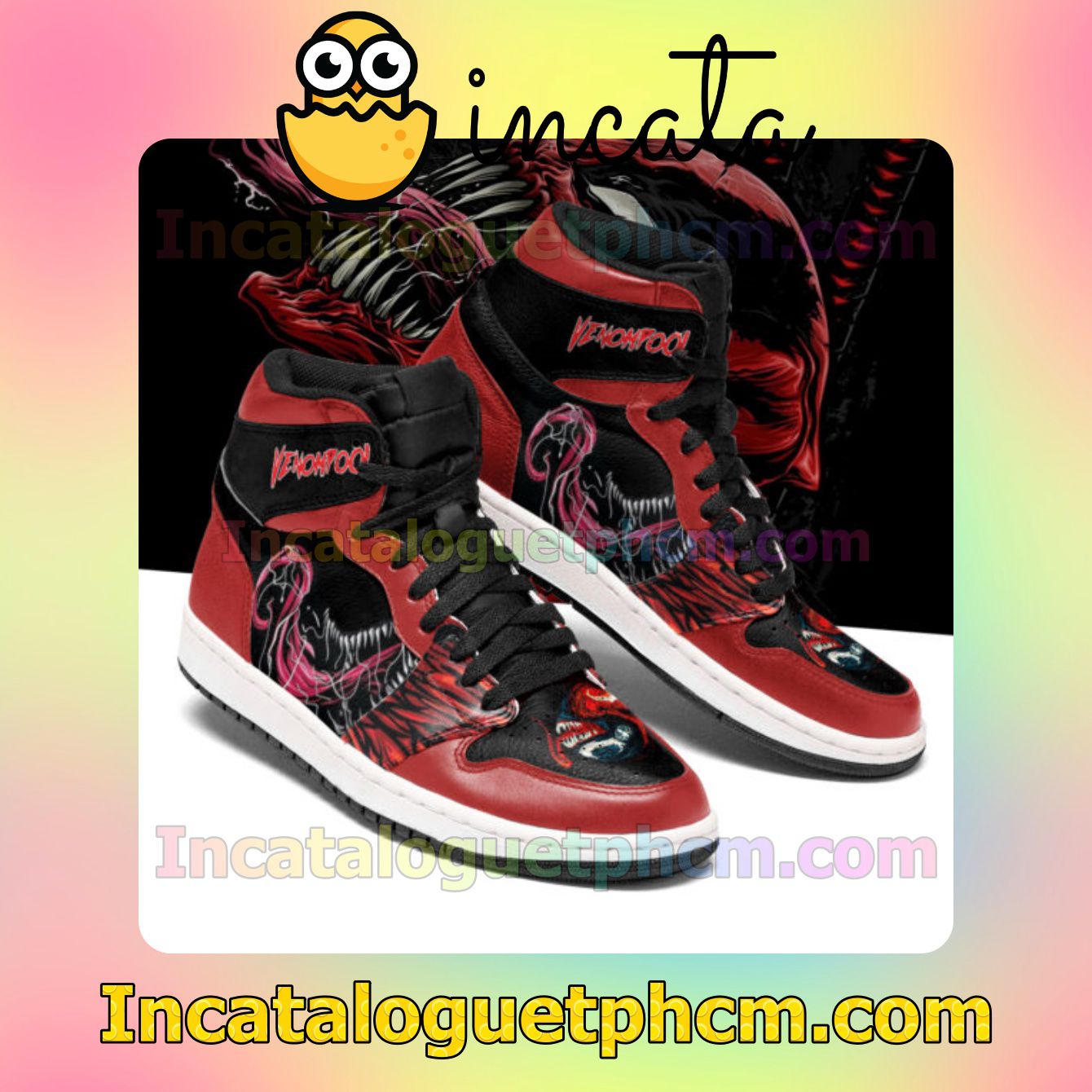 Unisex Venom Air Jordan Red Mens Air Jordan 1 Inspired Shoes