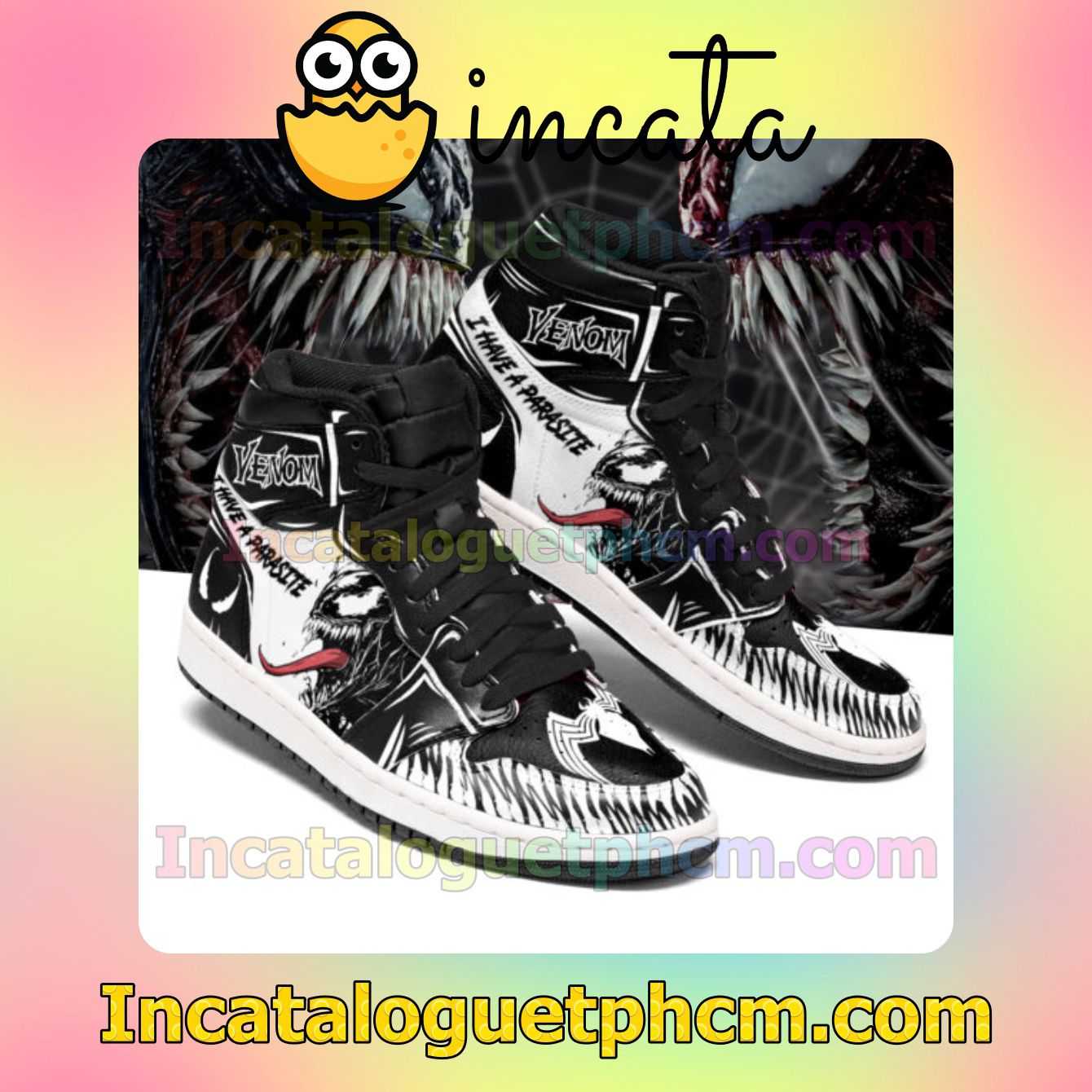 Venom I have a Parasite Air Jordan Black Air Jordan 1 Inspired Shoes