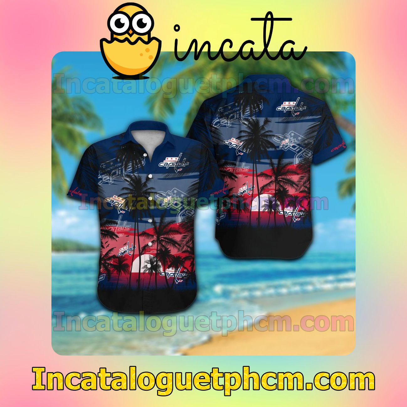 Washington Capitals Beach Vacation Shirt, Swim Shorts