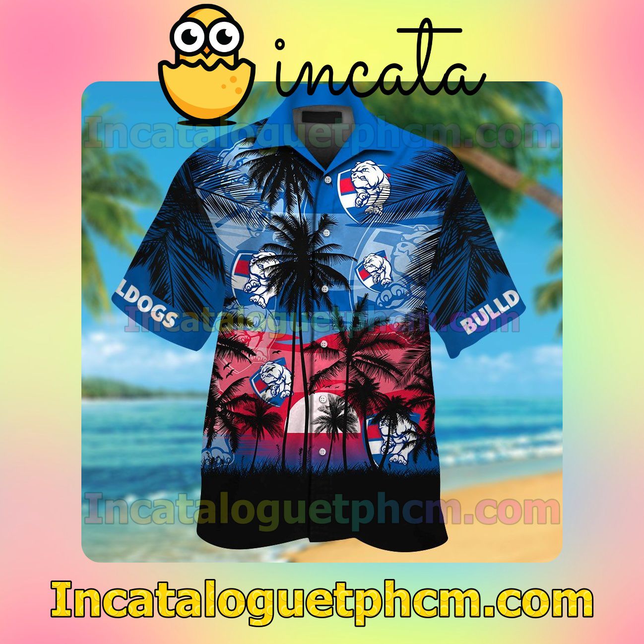 Western Bulldogs Beach Vacation Shirt, Swim Shorts