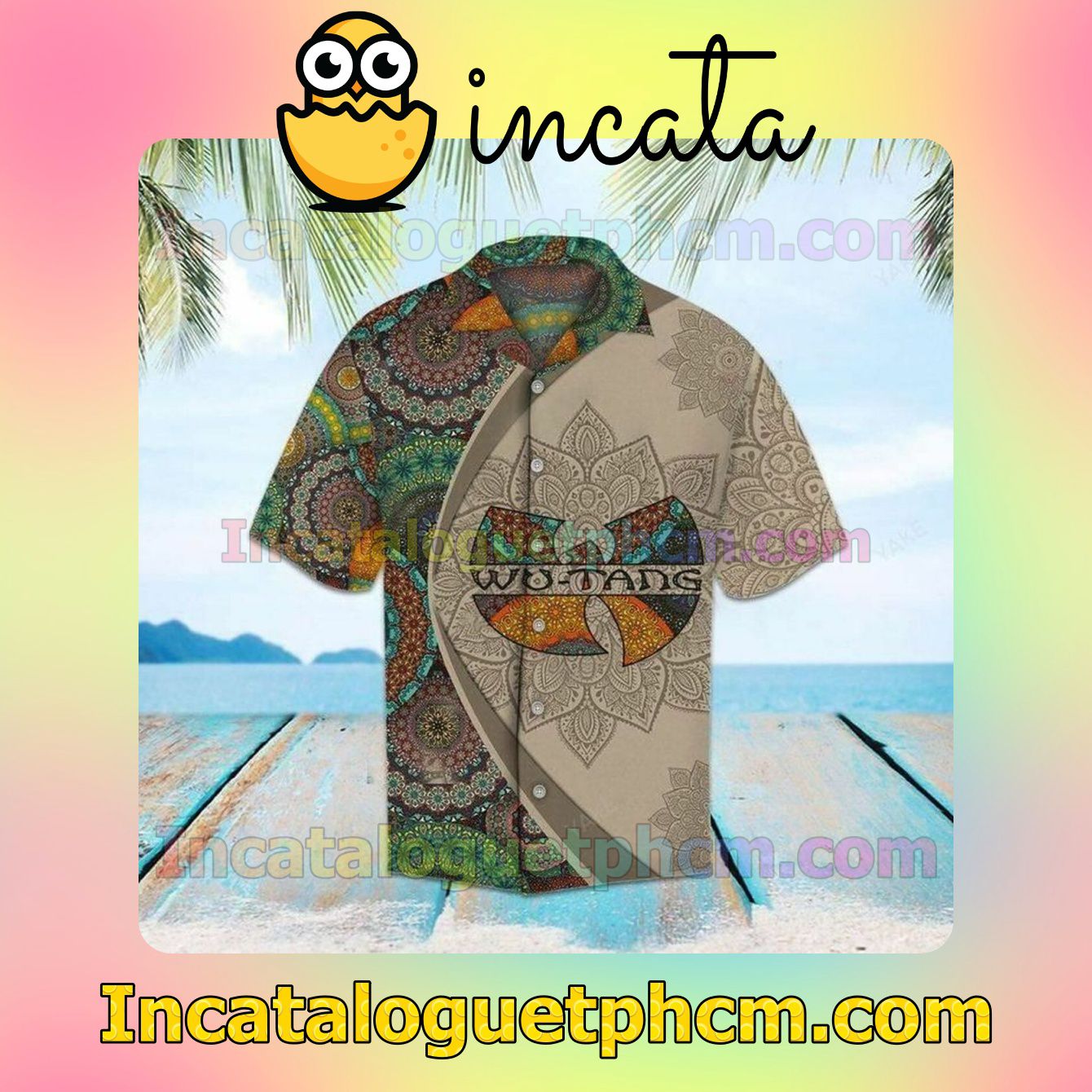 Wu-tang Clan Logo Mandala Pattern Custom Short Sleeve Shirt