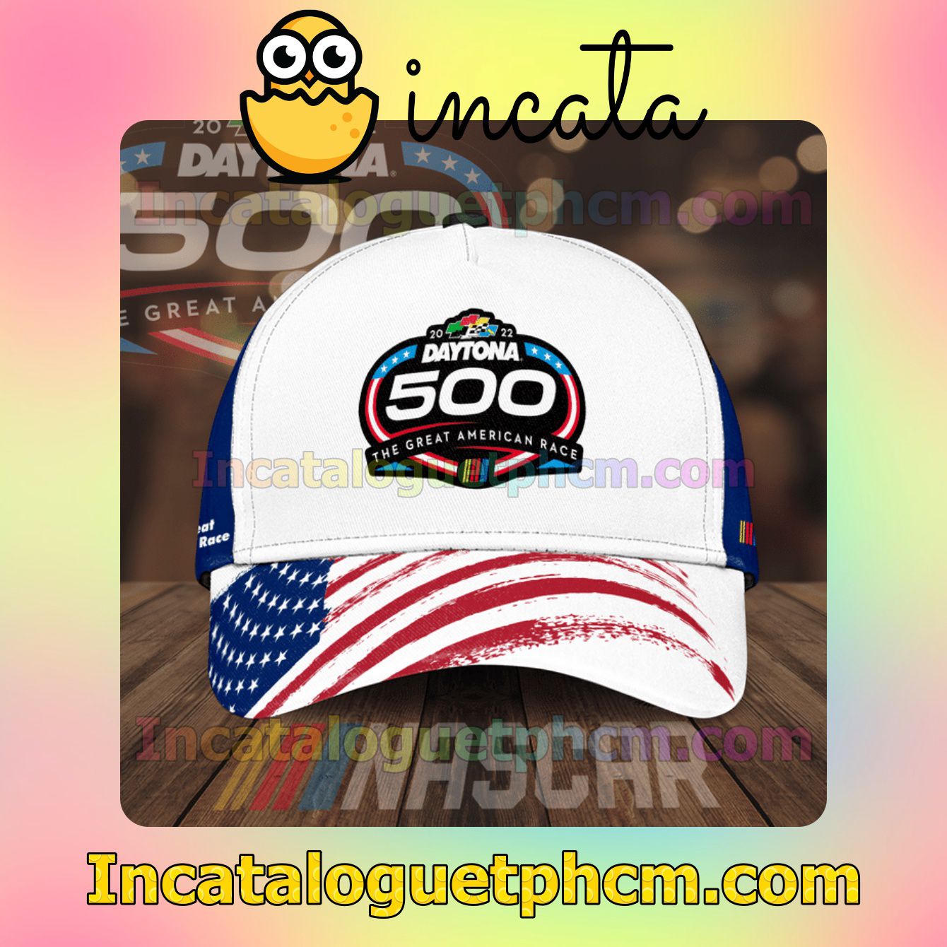 eBay 2022 Daytona 500 The Great American Race American Flag Classic Hat Caps Gift For Men