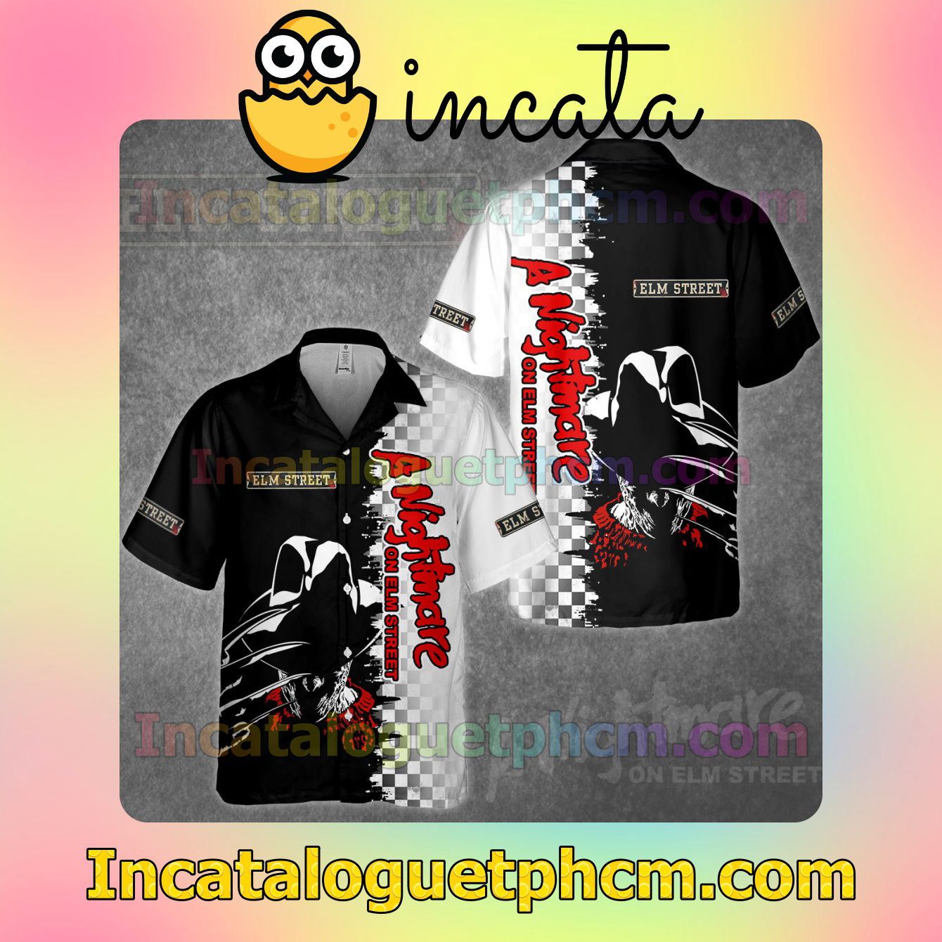 A Nightmare On Elm Street Black And White Unisex Shirts