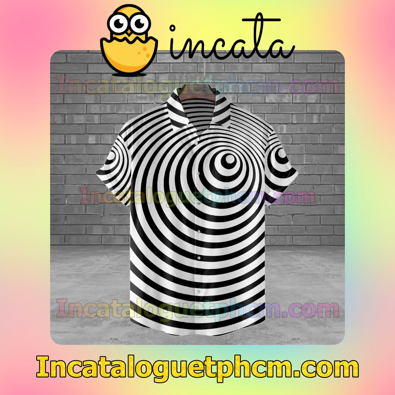 Abstract Black And White Spiral Unisex Shirts