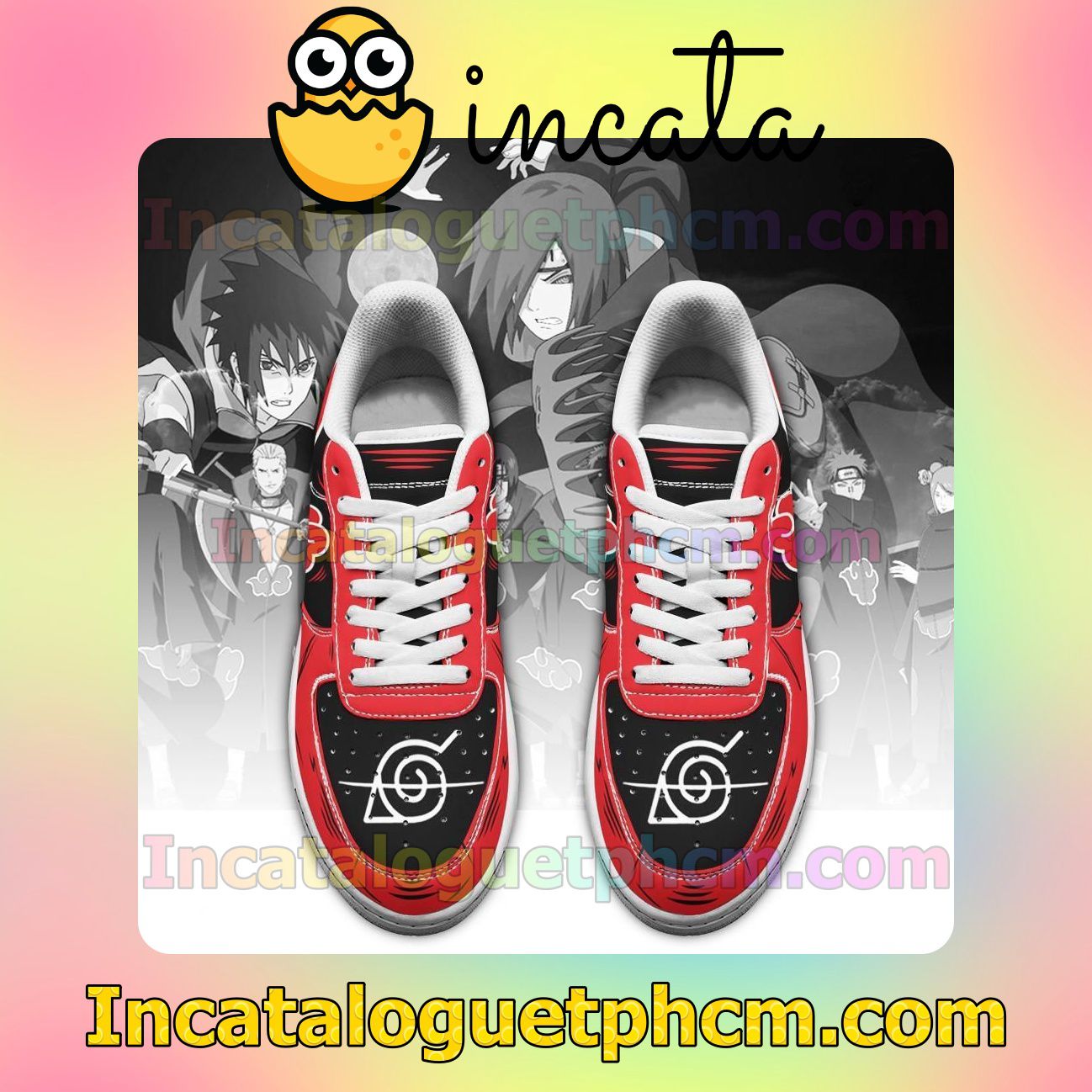 Popular Akatsuki Naruto Anime Nike Low Shoes Sneakers