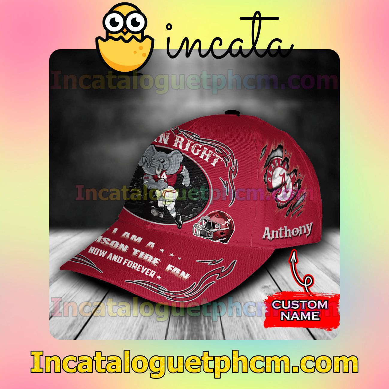 US Shop Alabama Crimson Tide Mascot NCAA Customized Hat Caps