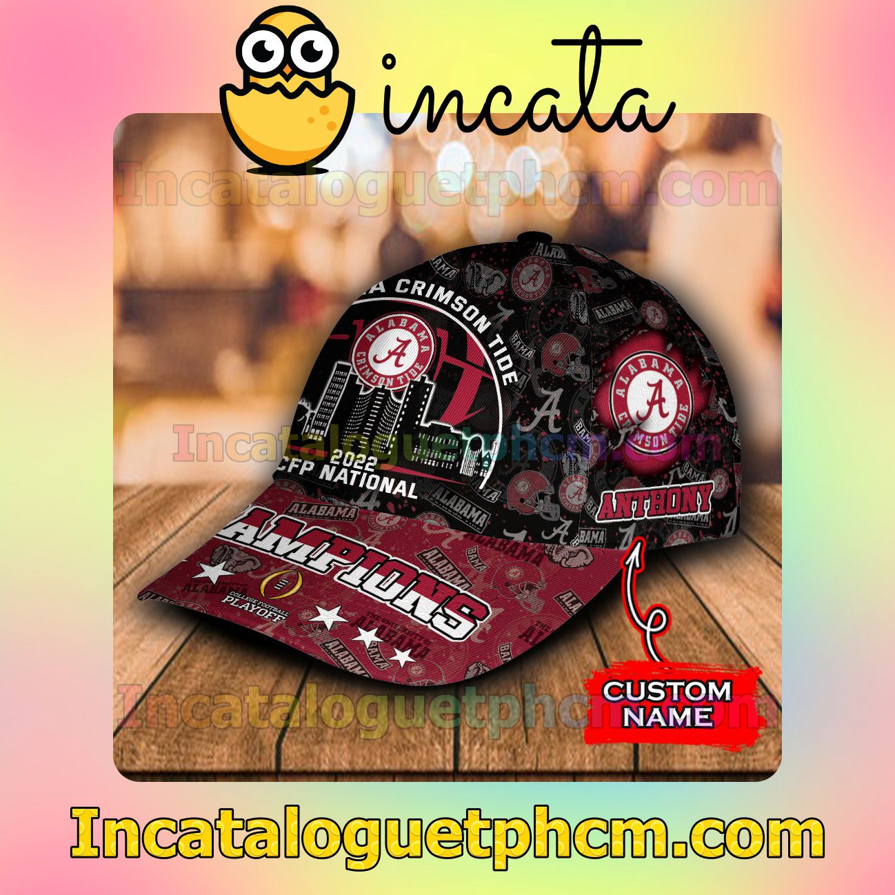 Clothing Alabama Crimson Tide NCAA College Football Playoff 2021-2022 Customized Hat Caps