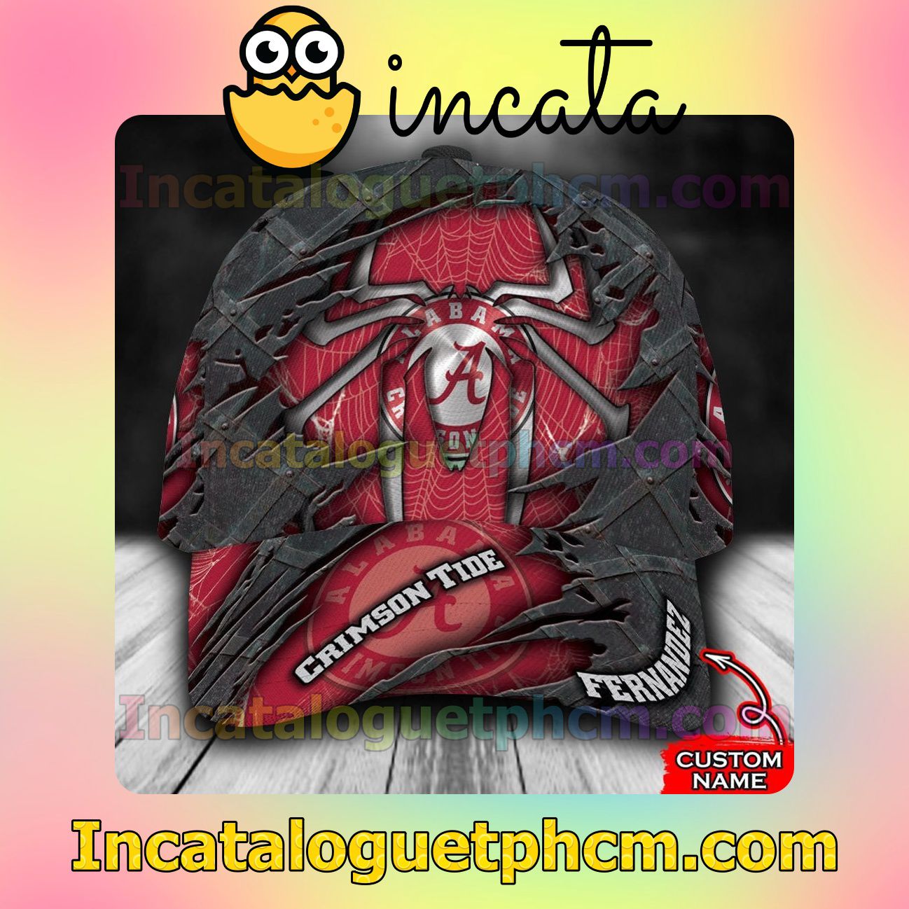 US Shop Alabama Crimson Tide Spiderman NCAA Customized Hat Caps