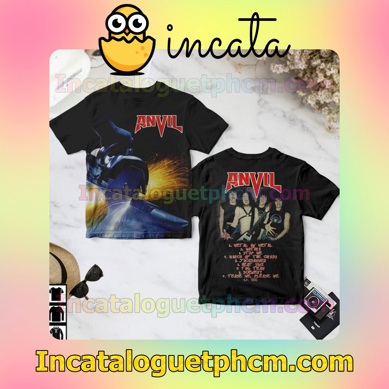 Where To Buy Anvil Metal On Metal Album Cover Gift T-shirts
