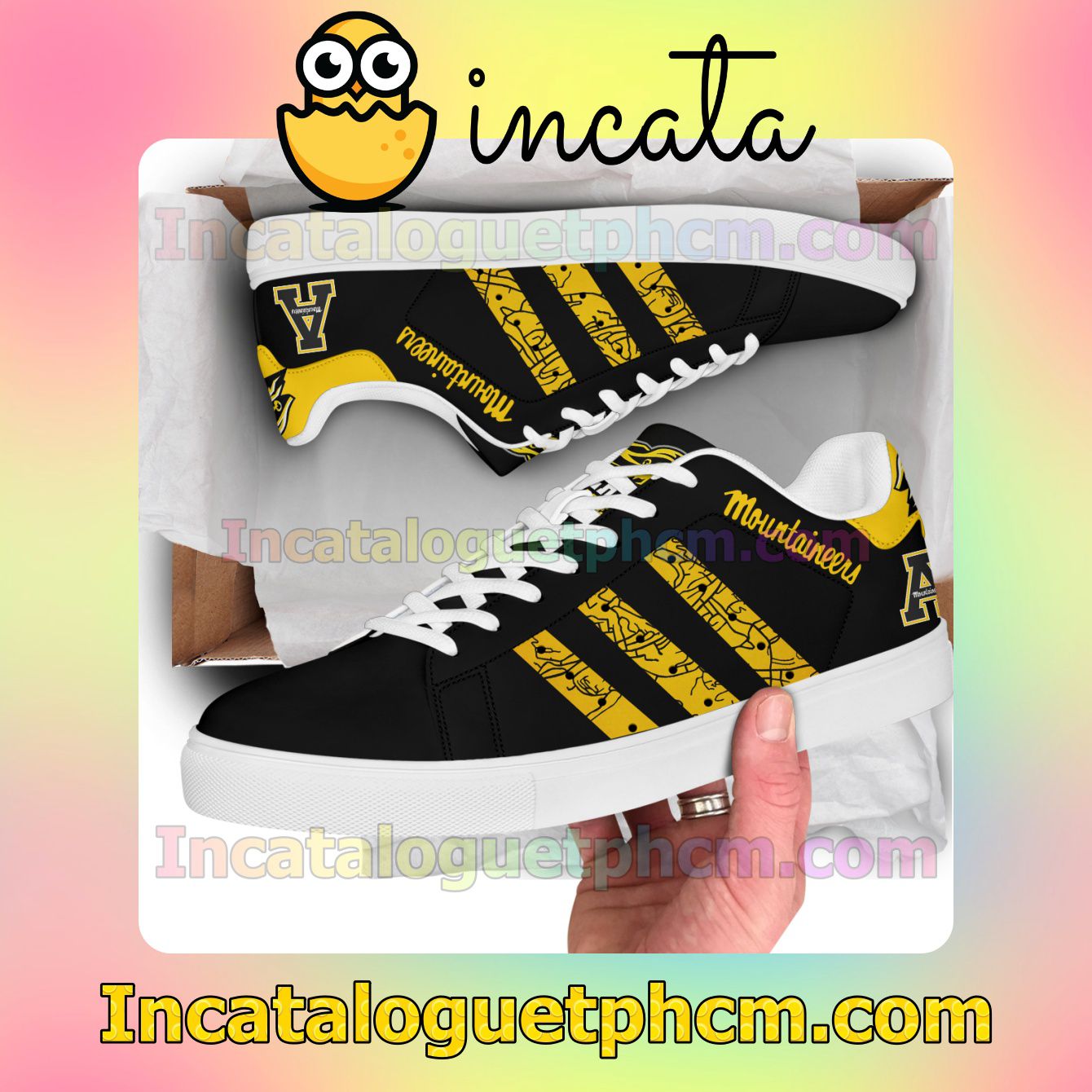 Discount Appalachian State Mountaineers Logo Stan Smith Shoes
