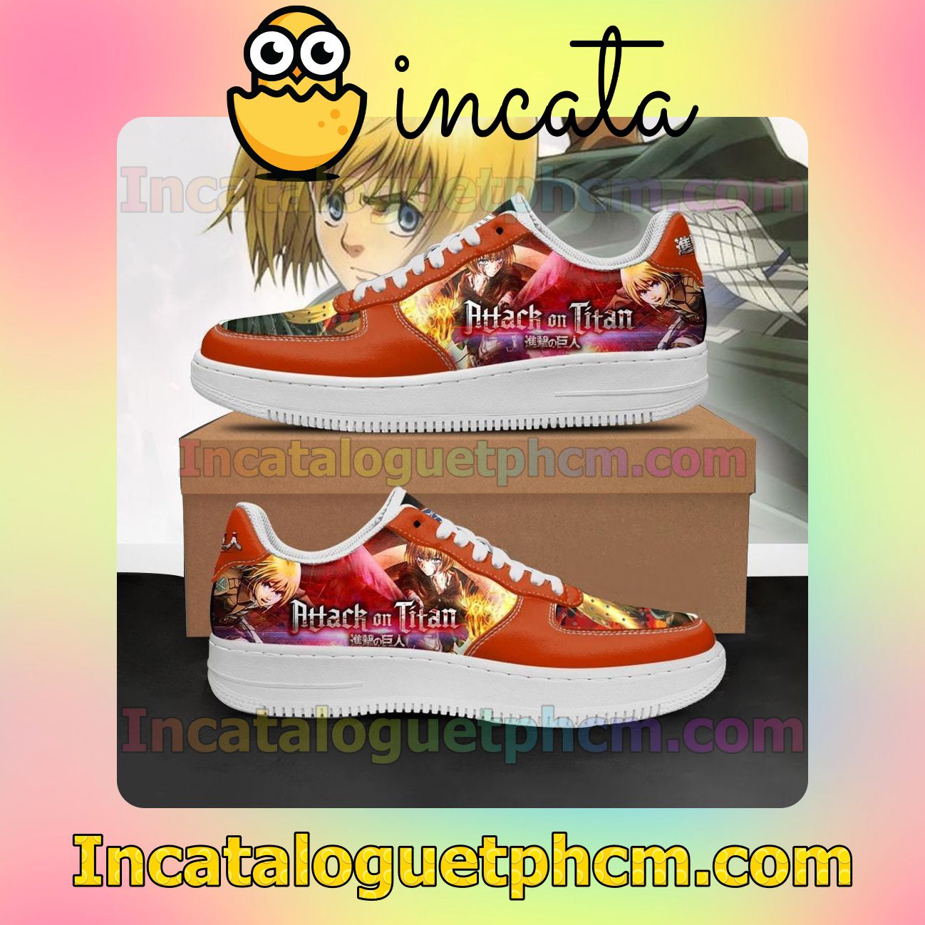 Armin Arlert Attack On Titan AOT Anime Nike Low Shoes Sneakers